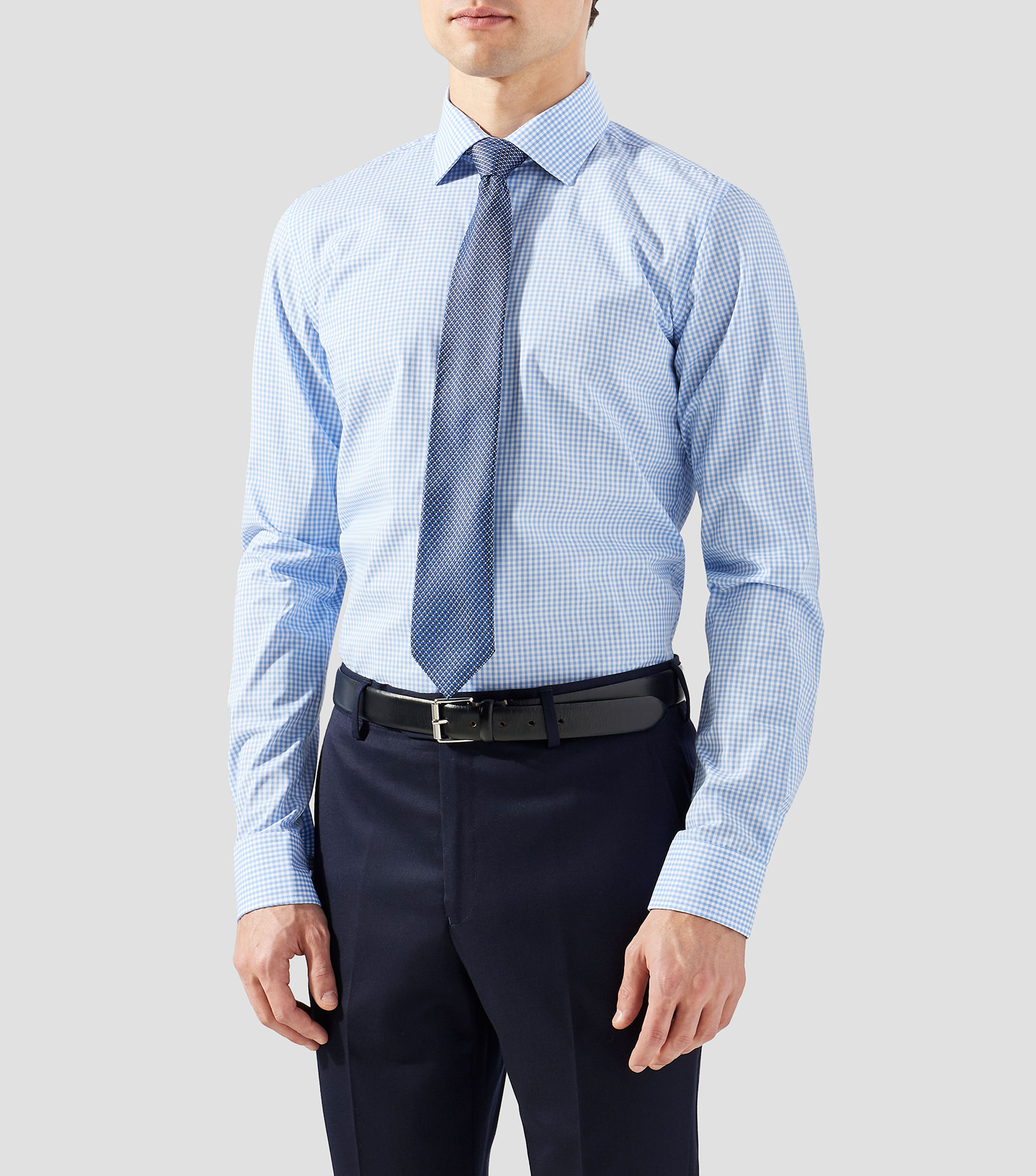 Camisa de cuadros manga larga Hombre