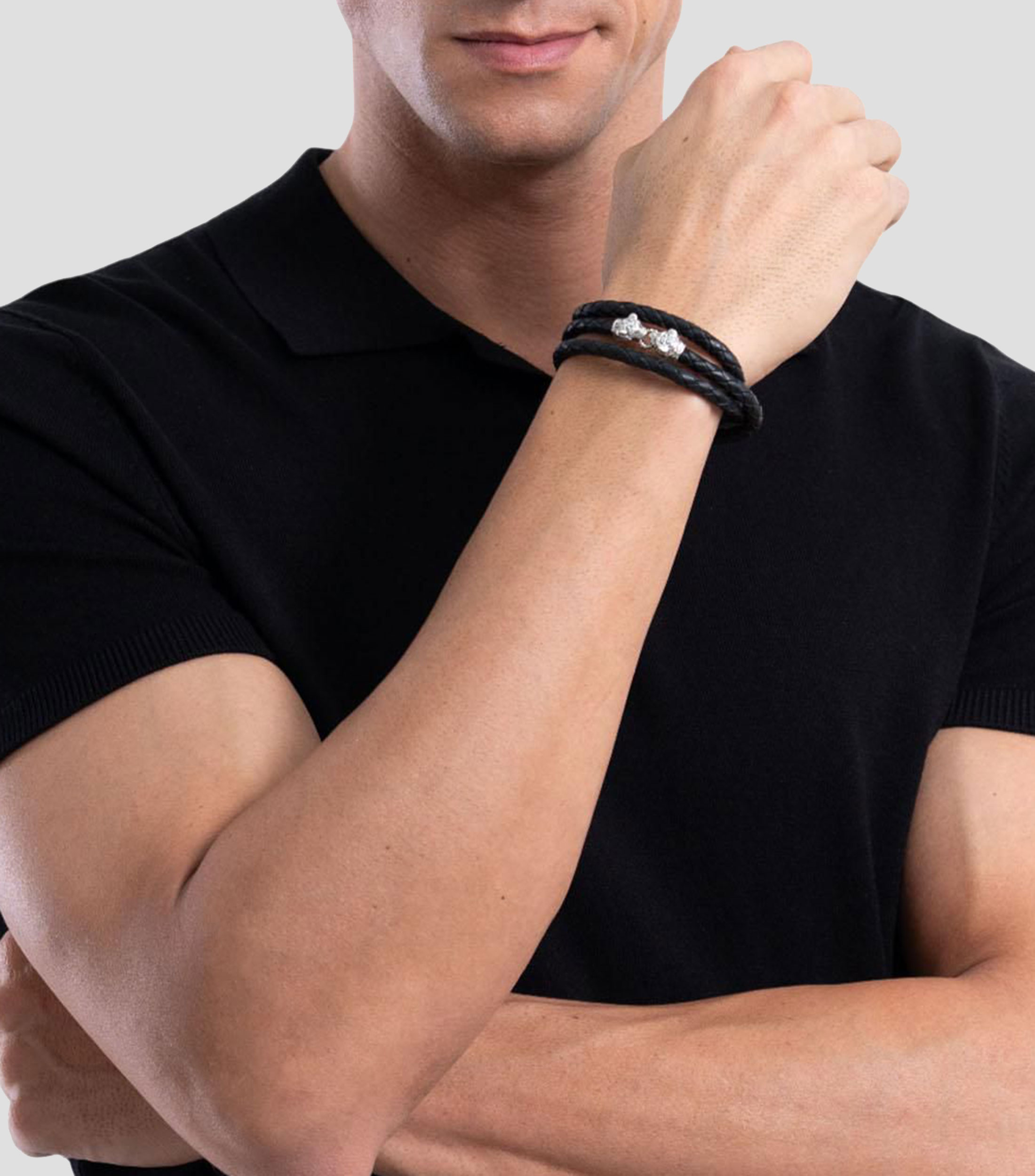 Brazalete trenzado Jaguar Dualidad Hombre