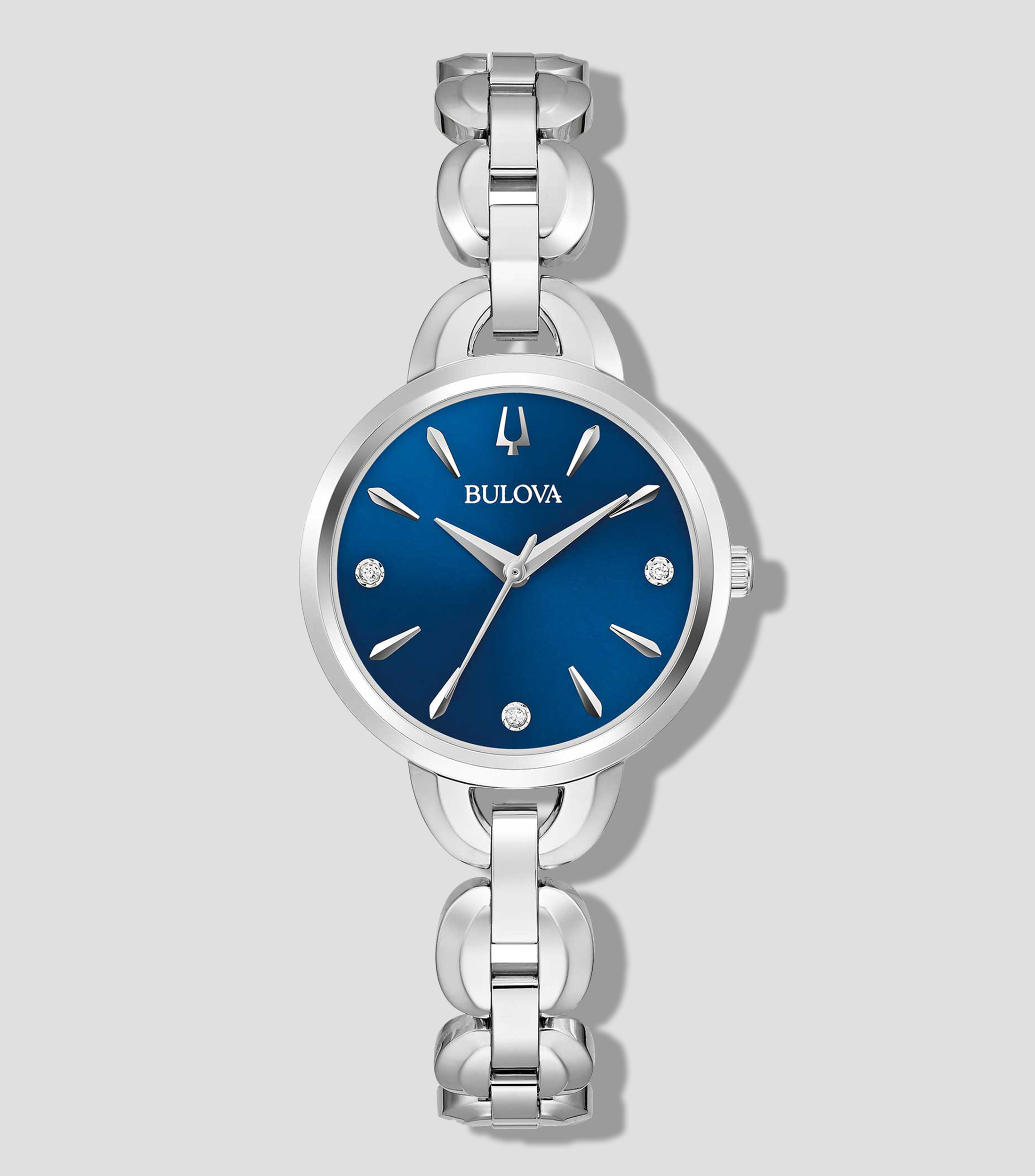 Reloj para Mujer casual Bangle plateado, azul