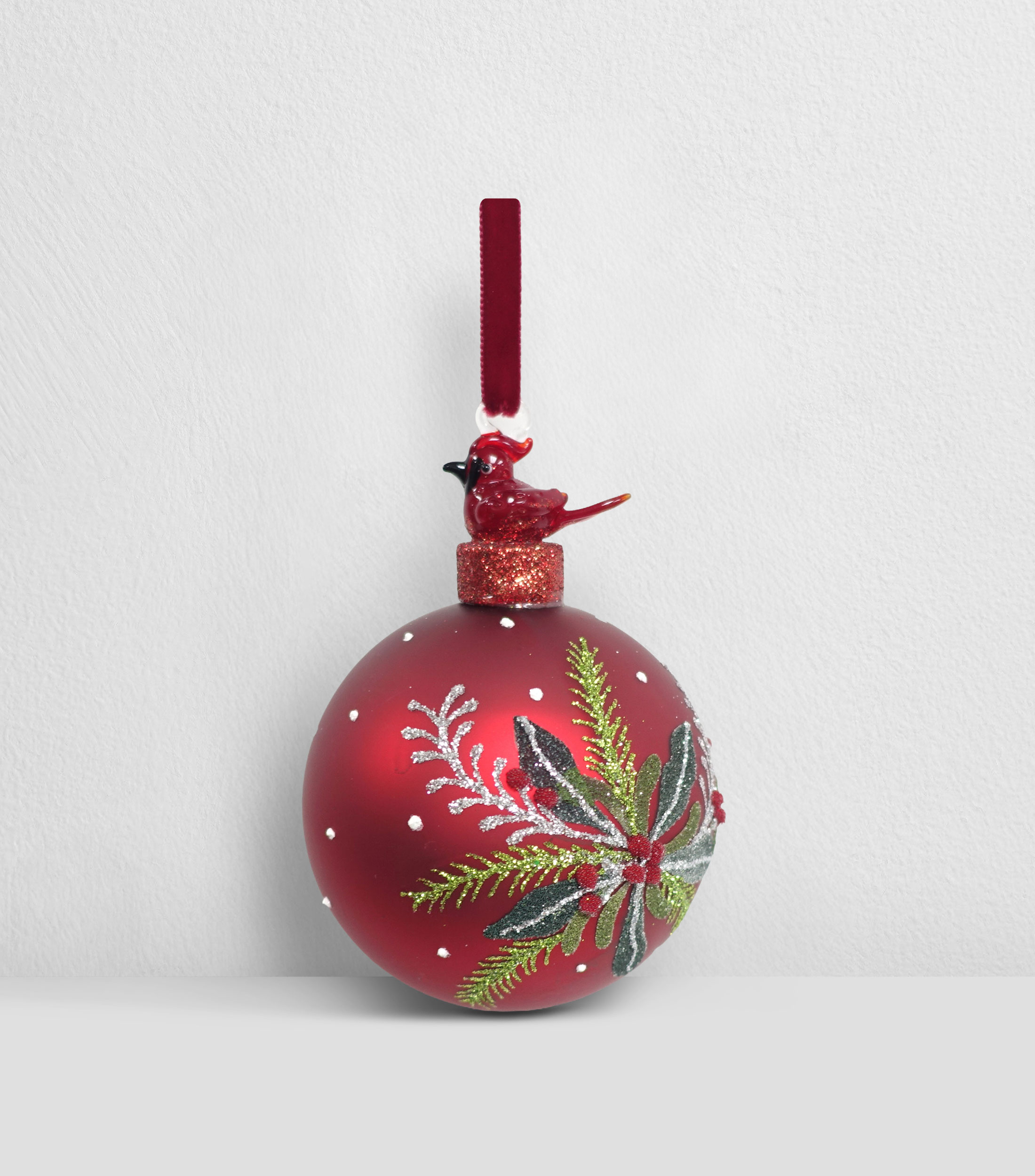Ornamento Decorativo Navideño Wine Cherry Esfera