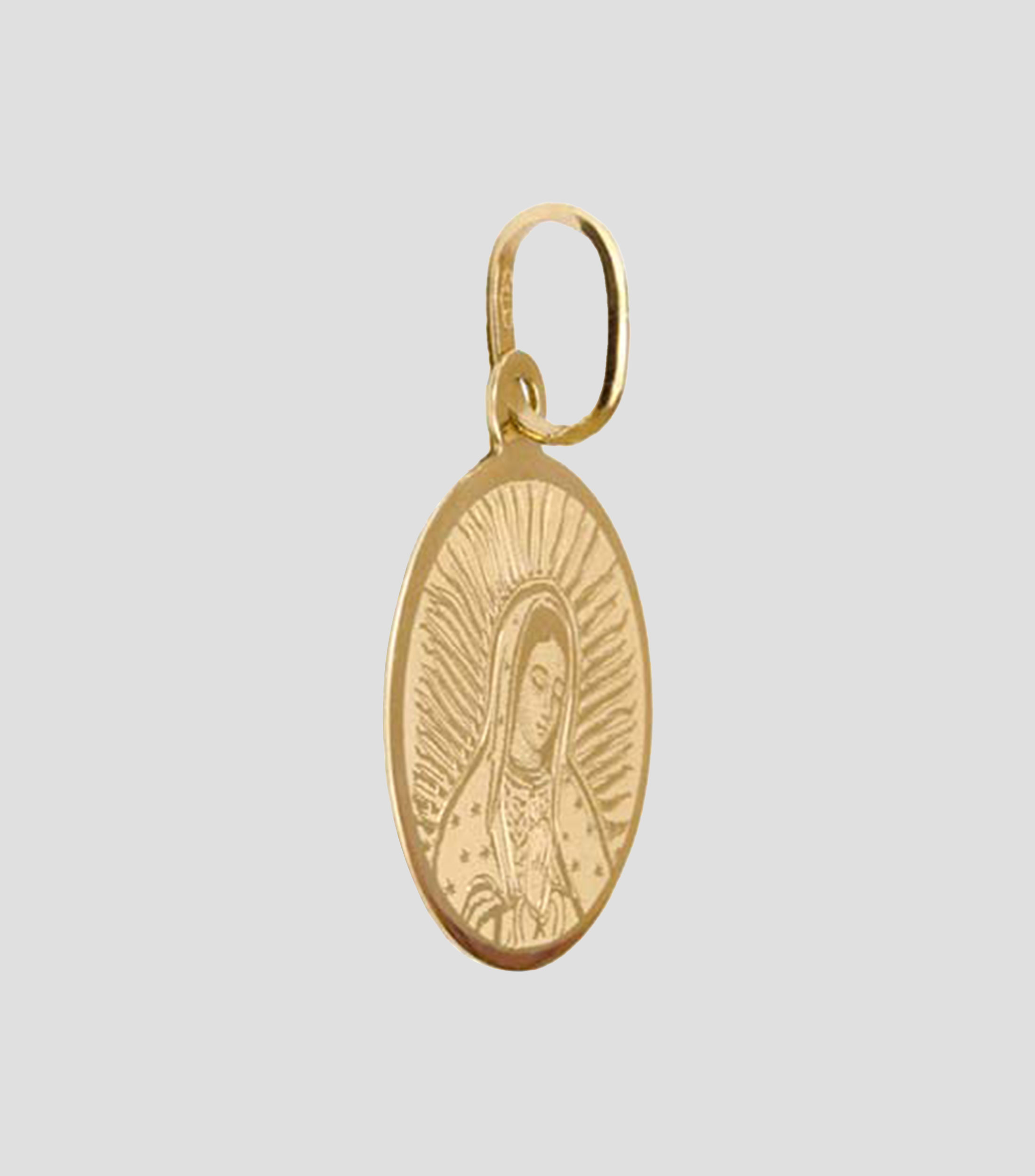 Medalla en oro amarillo 14 Kilates Virgen de Guadalupe Unisex