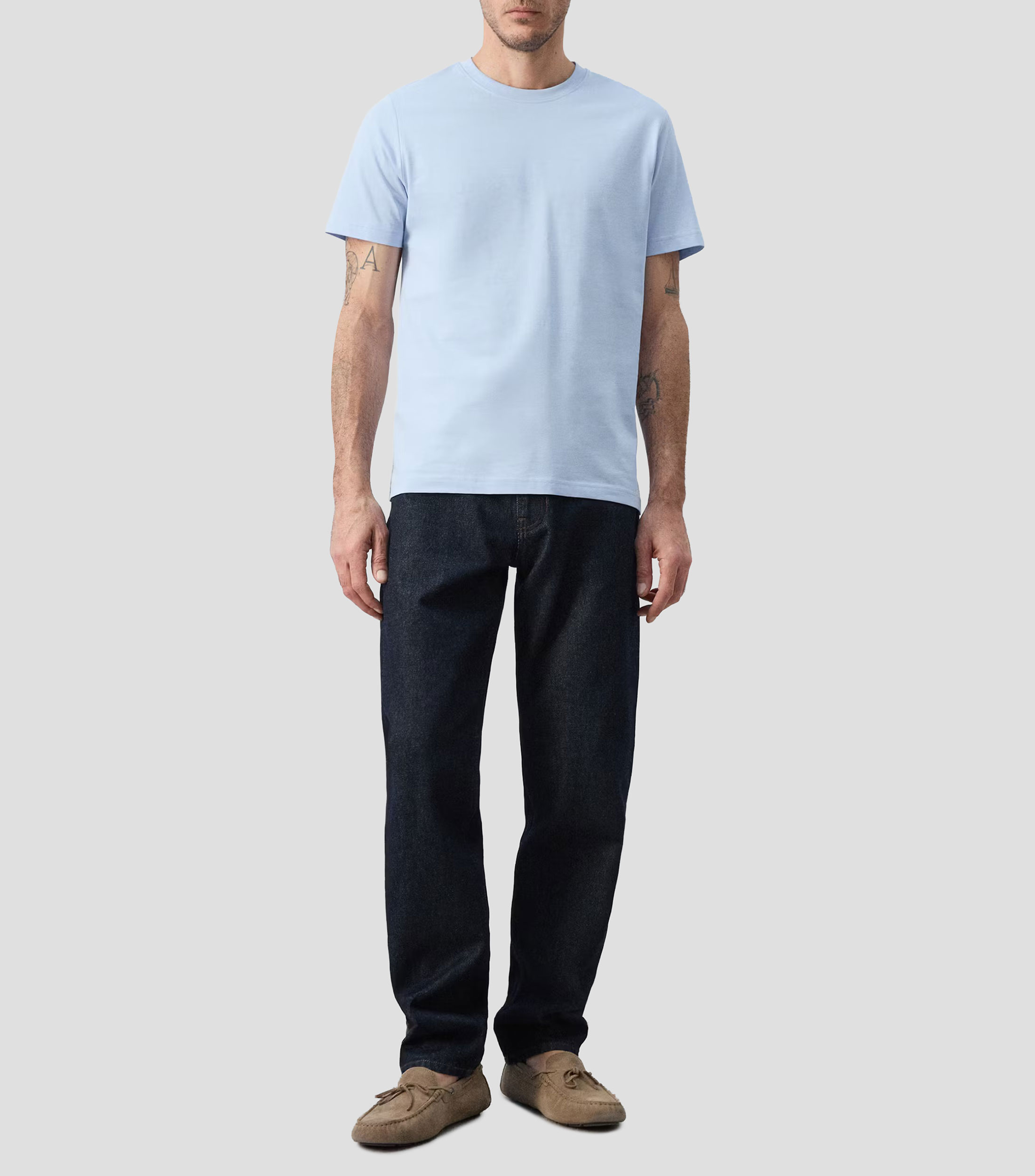 Playera cuello redondo manga corta lisa Hombre