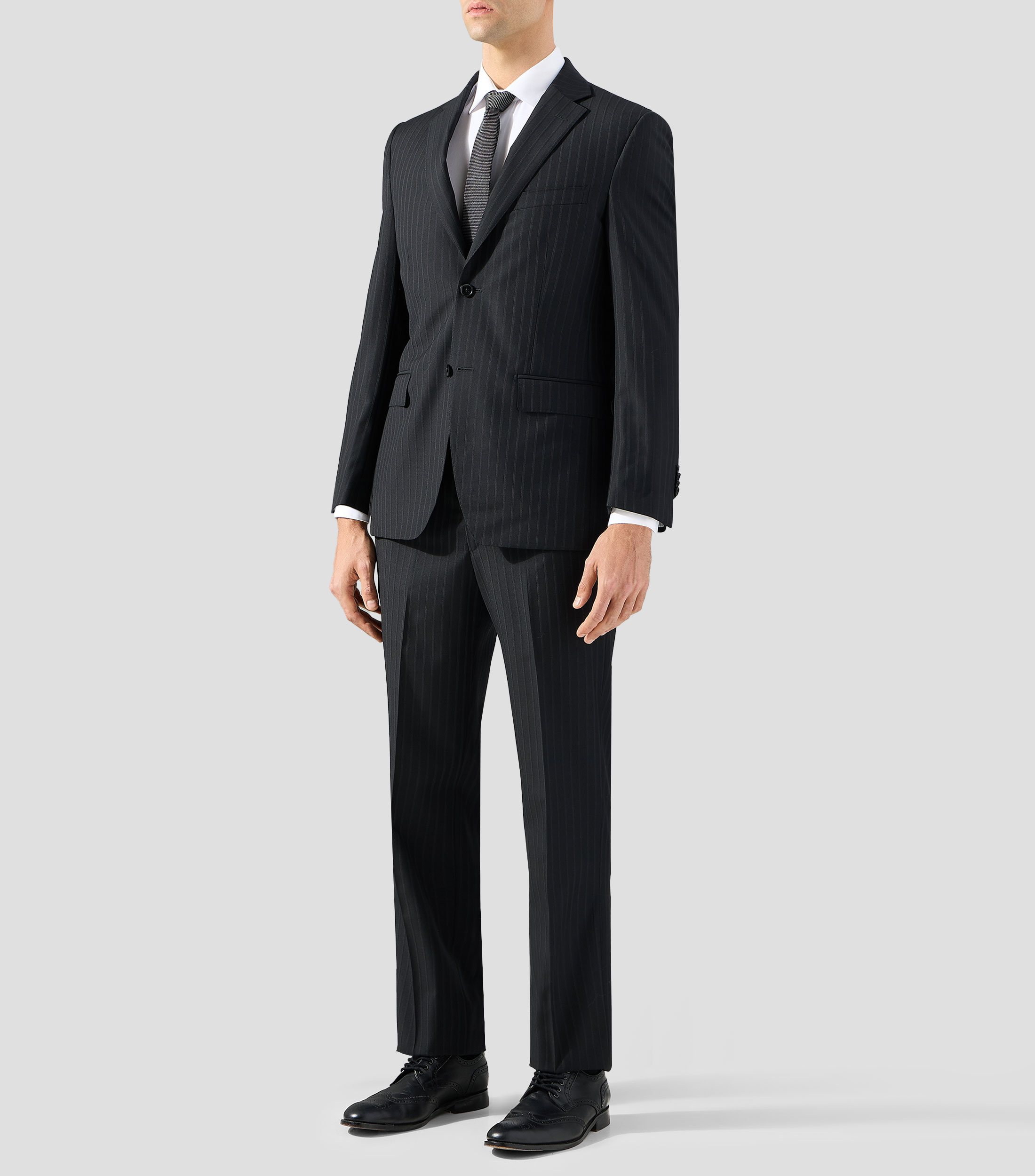 Traje de corte slim con rayas Hombre