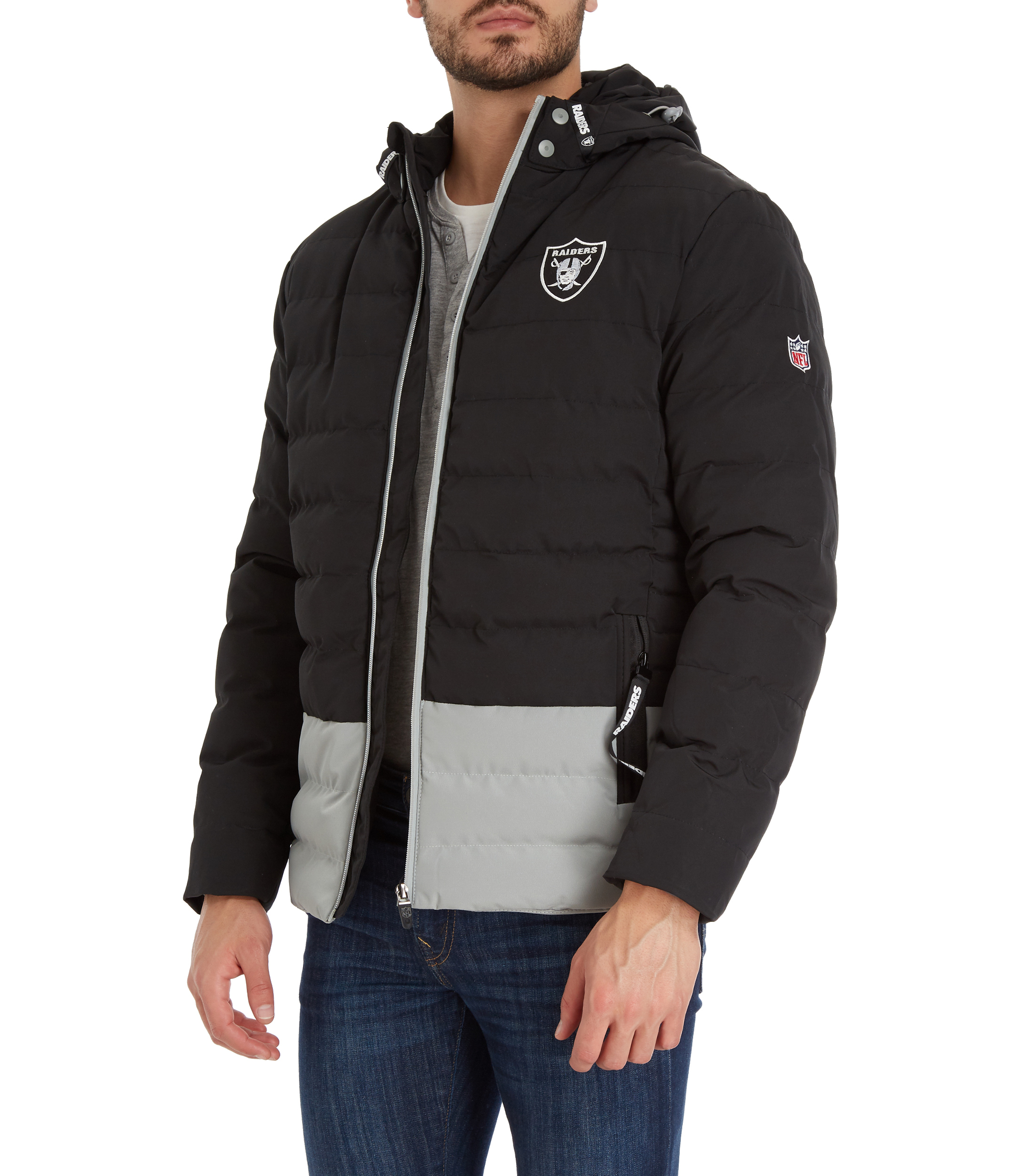 Nfl Chamarra Acolchada con Capucha NFL Las Vegas Raiders Hombre - El