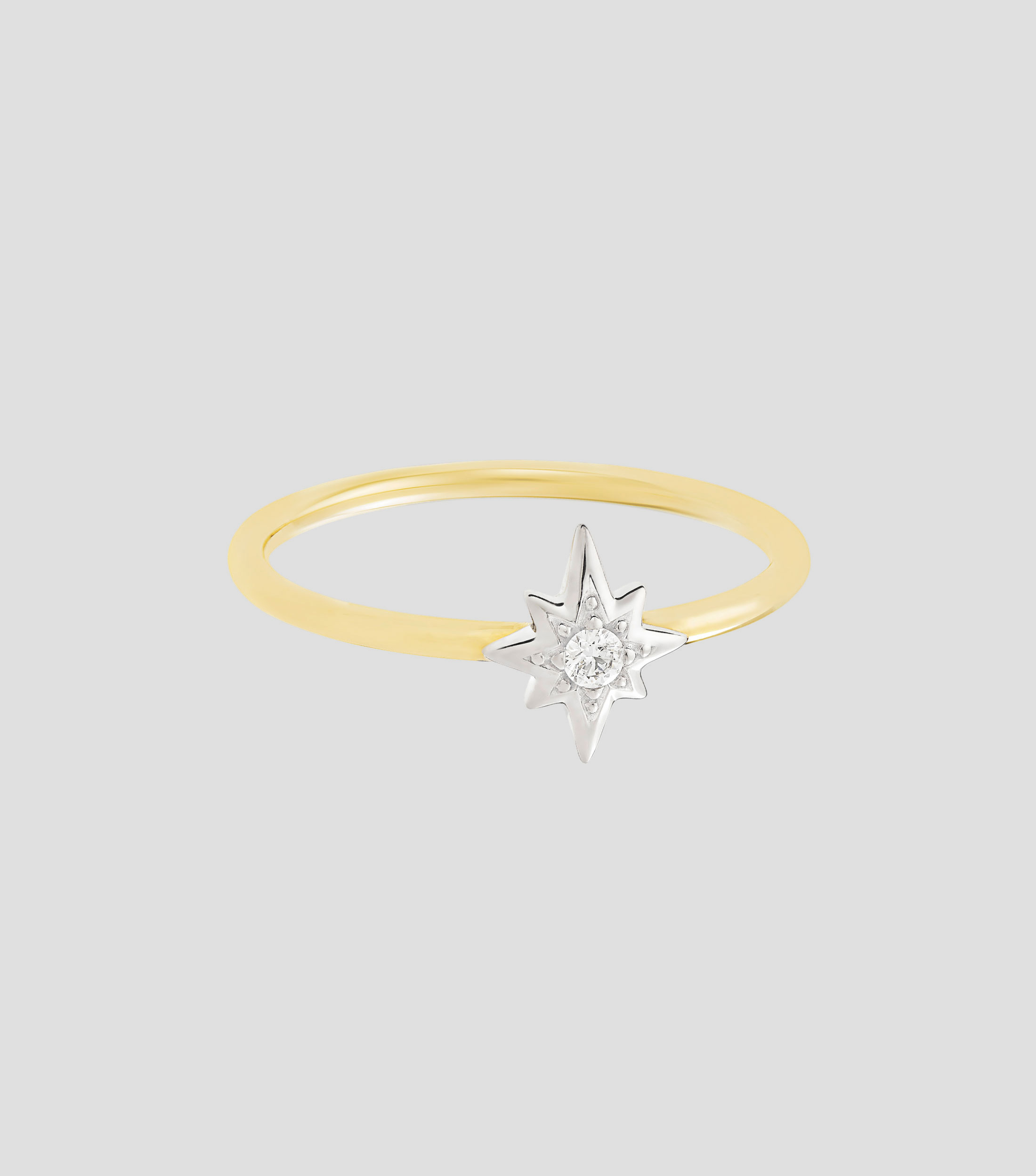Anillo en oro amarillo de 18 kilates con diamante MyCollection Caress Mujer