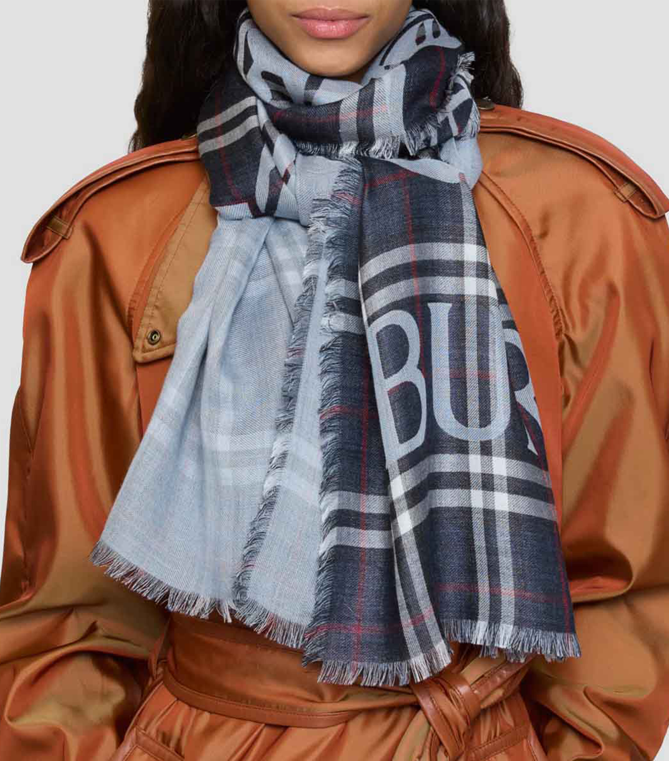 Pañuelo azul con cuadros Unisex