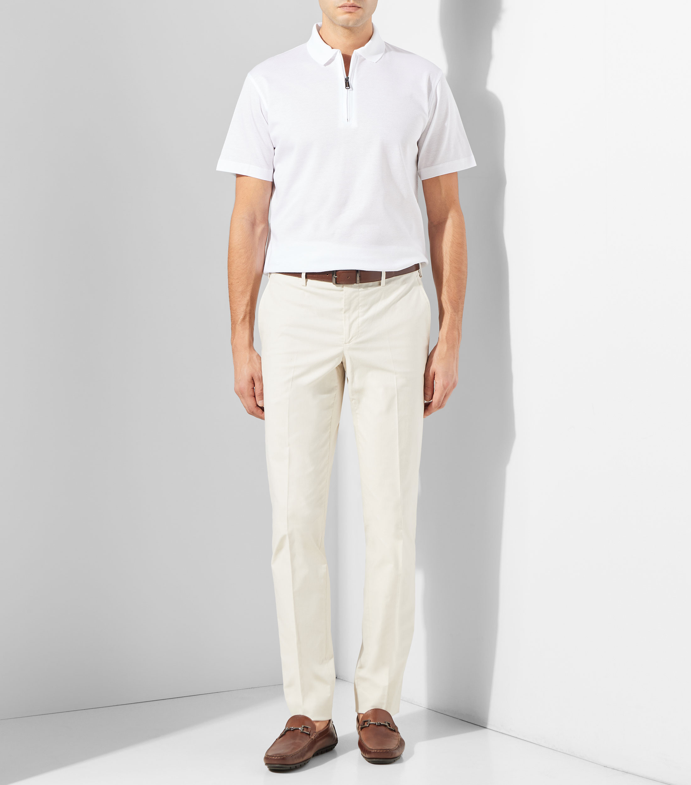 Playera tipo polo manga corta microdiseño Hombre