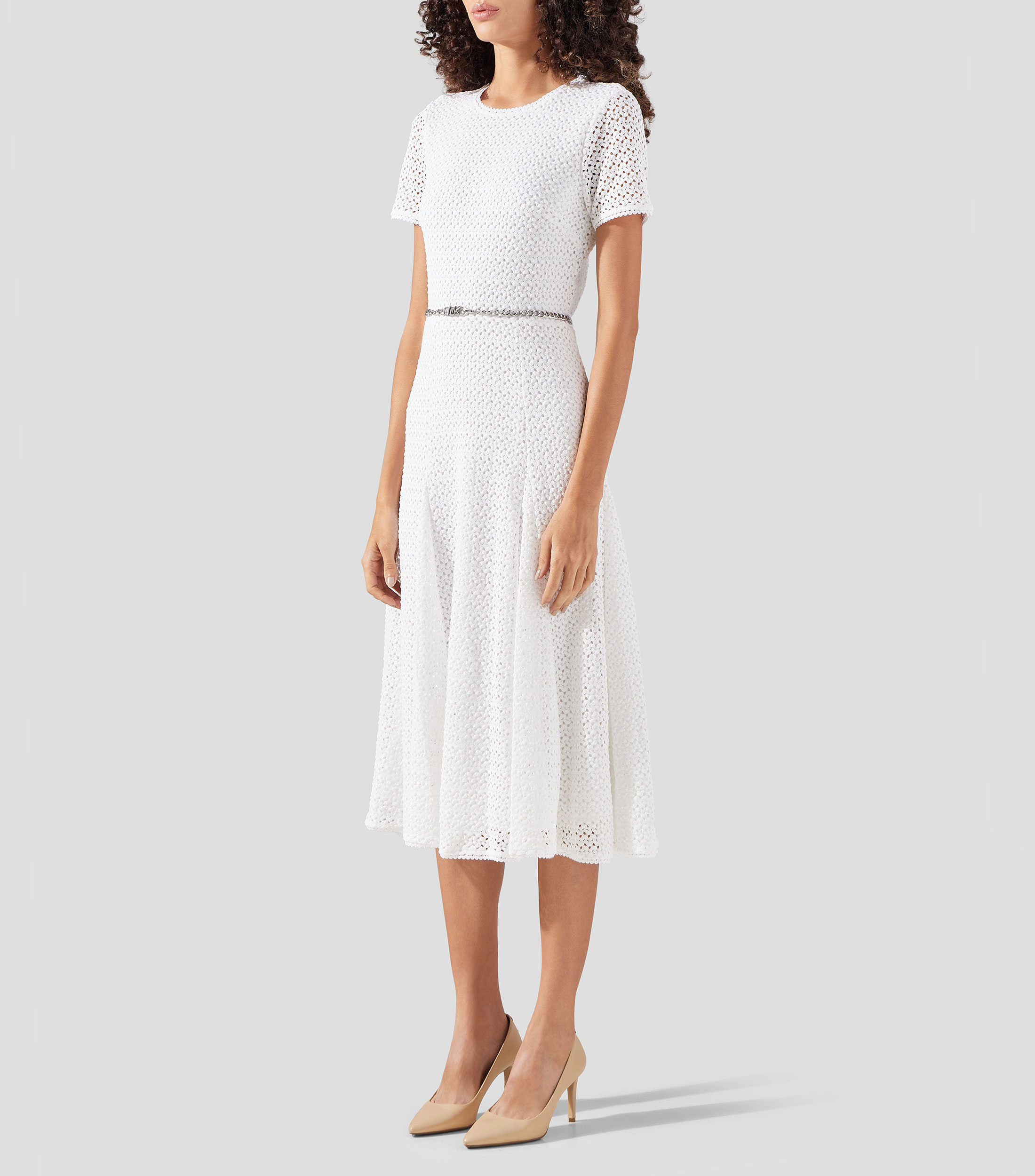 Vestido midi sólido Mujer