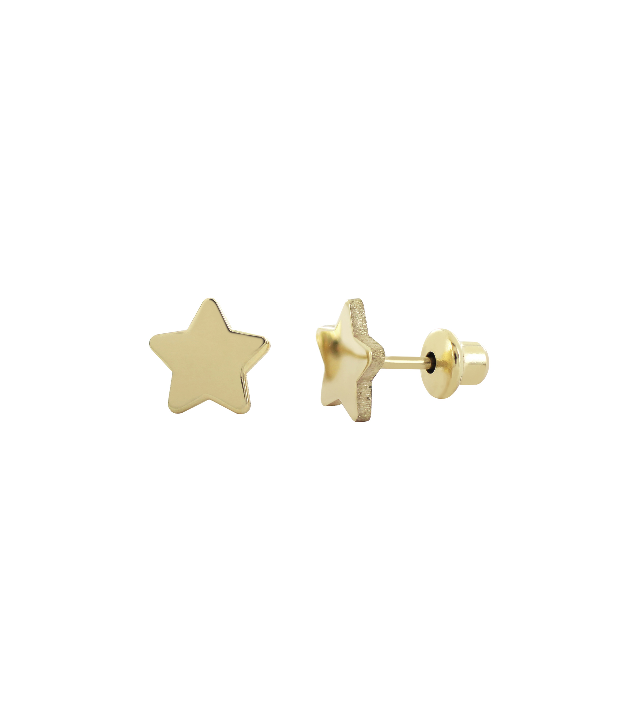Broqueles en Oro 14 Kts Shapes - Estrellitas Niña