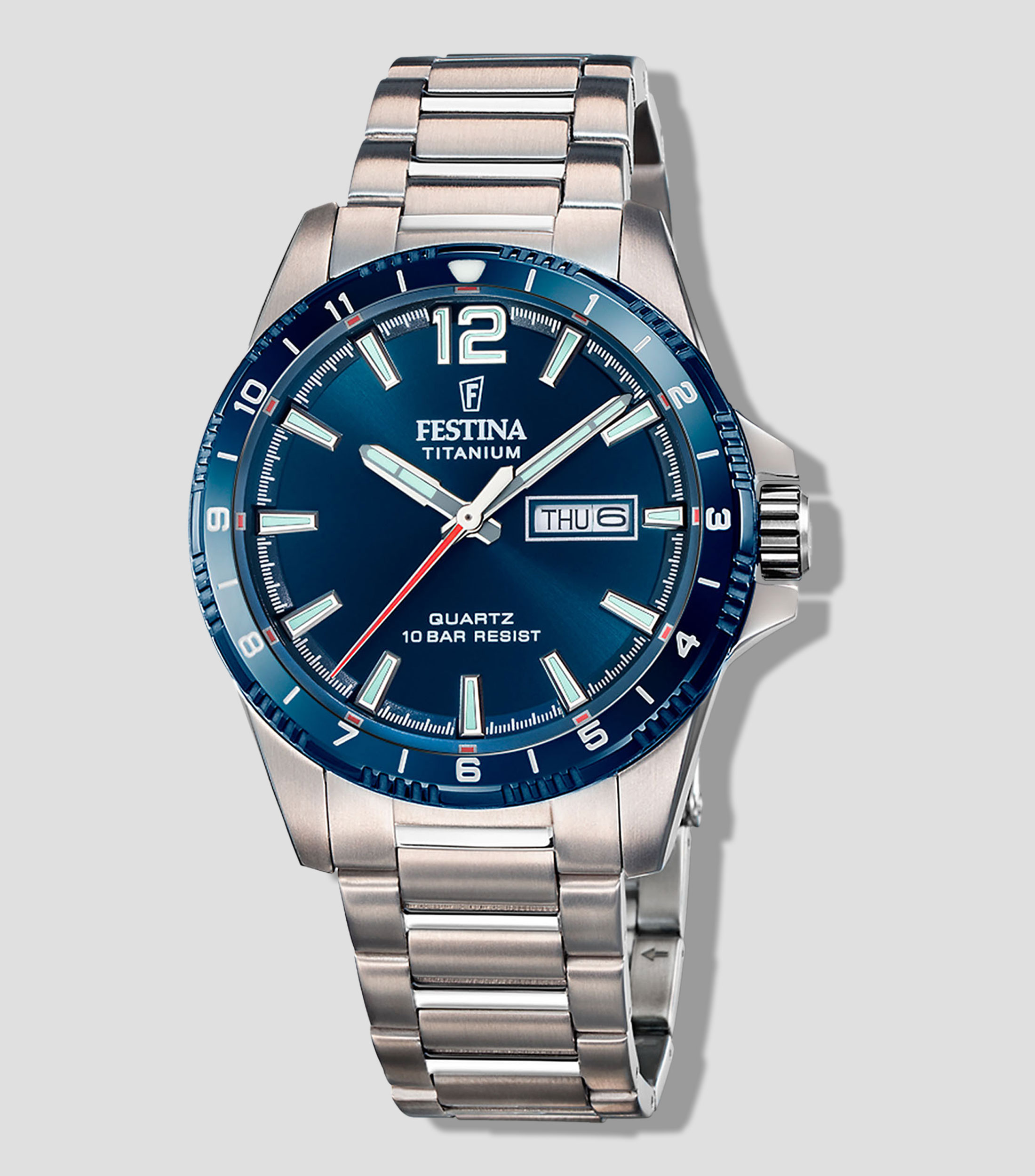 Reloj para Hombre Calendario Titanium De Vestir, Azul