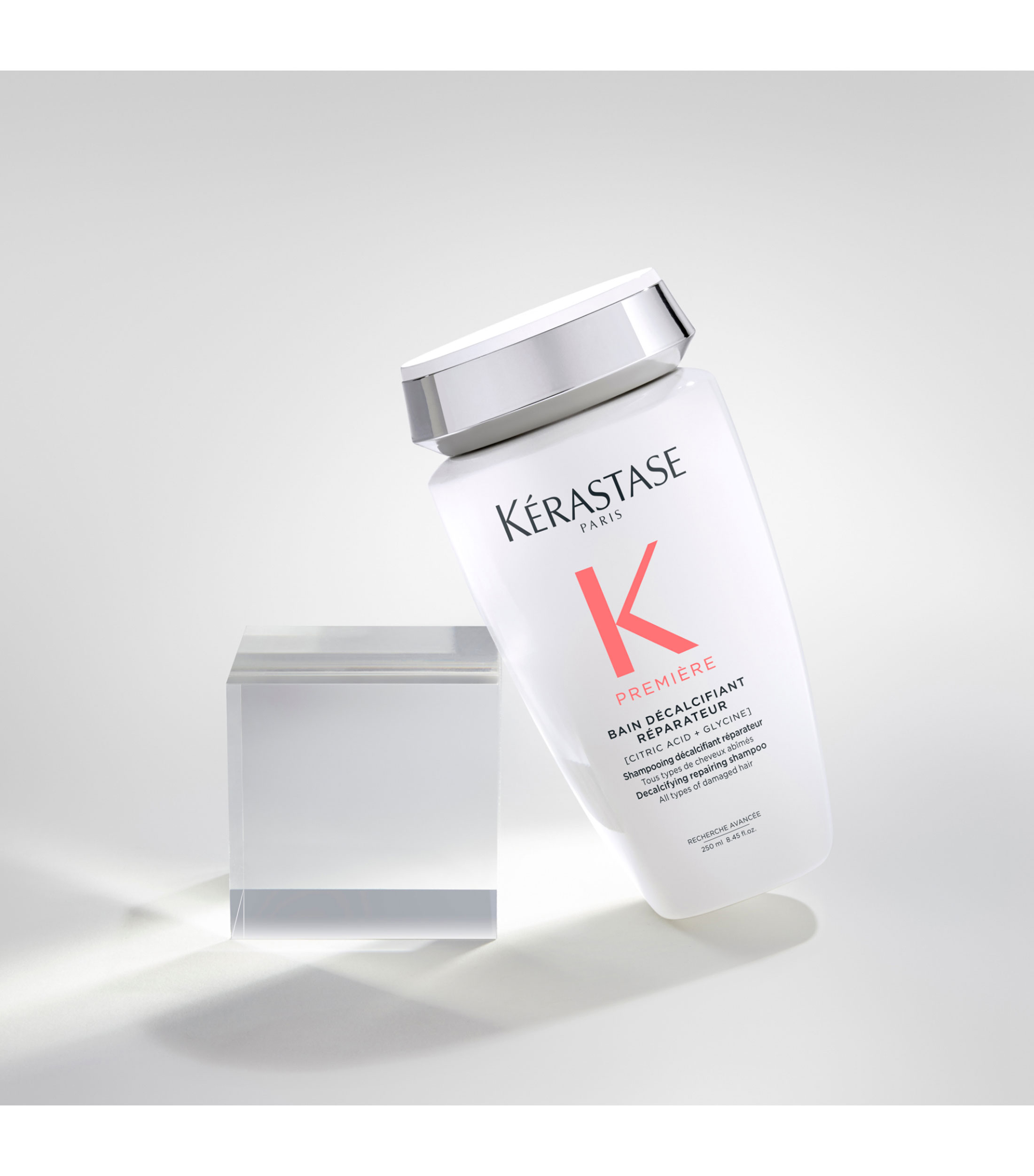 Tratamiento capilar Shampoo reparador descalcificante para cabello dañado, 250 ml