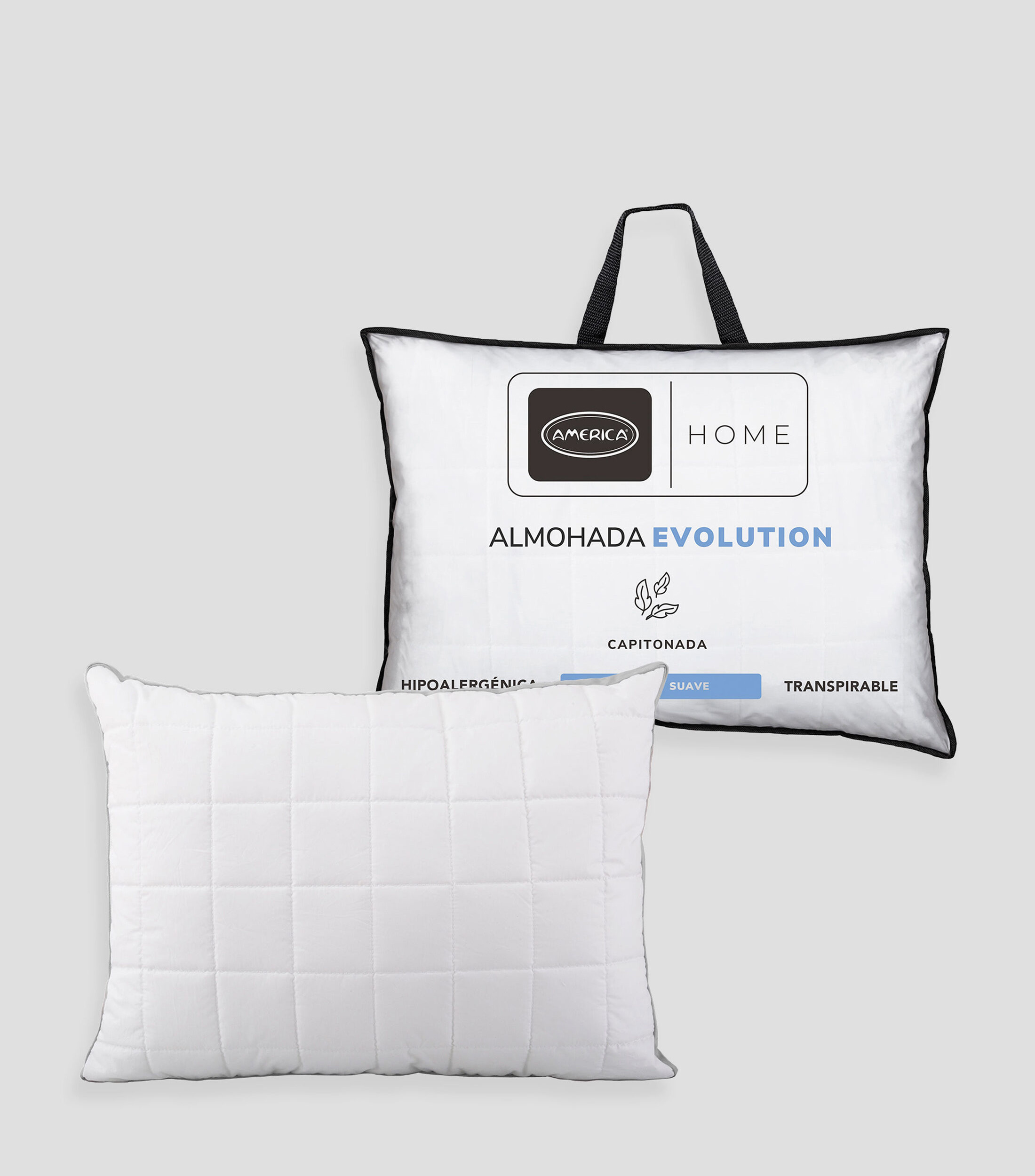 Almohada Estándar Down Alternative-Microgel Confort Suave Evolution Blanca