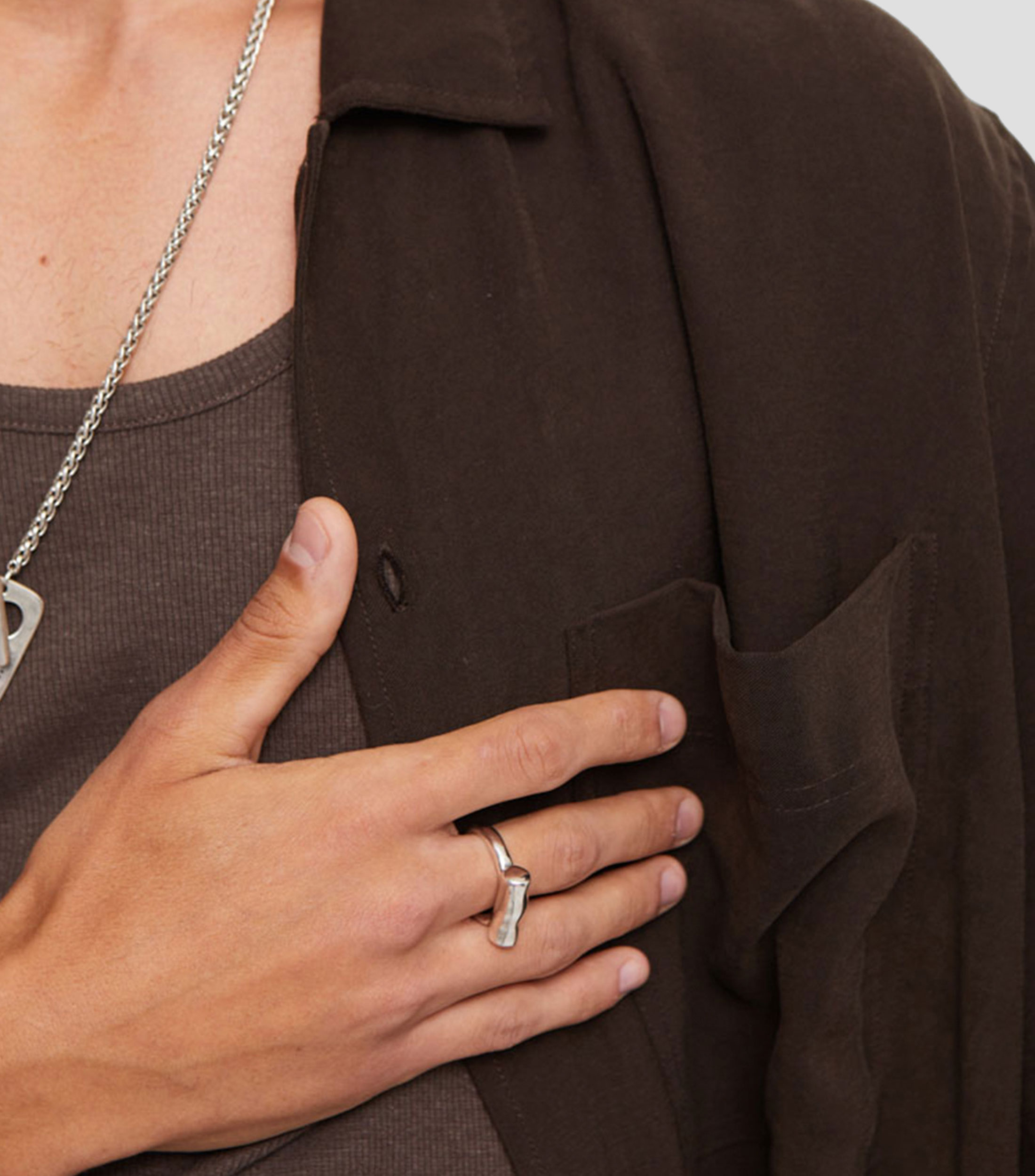 Anillo Ser Natural con 1 Tubo Horizontal Mujer