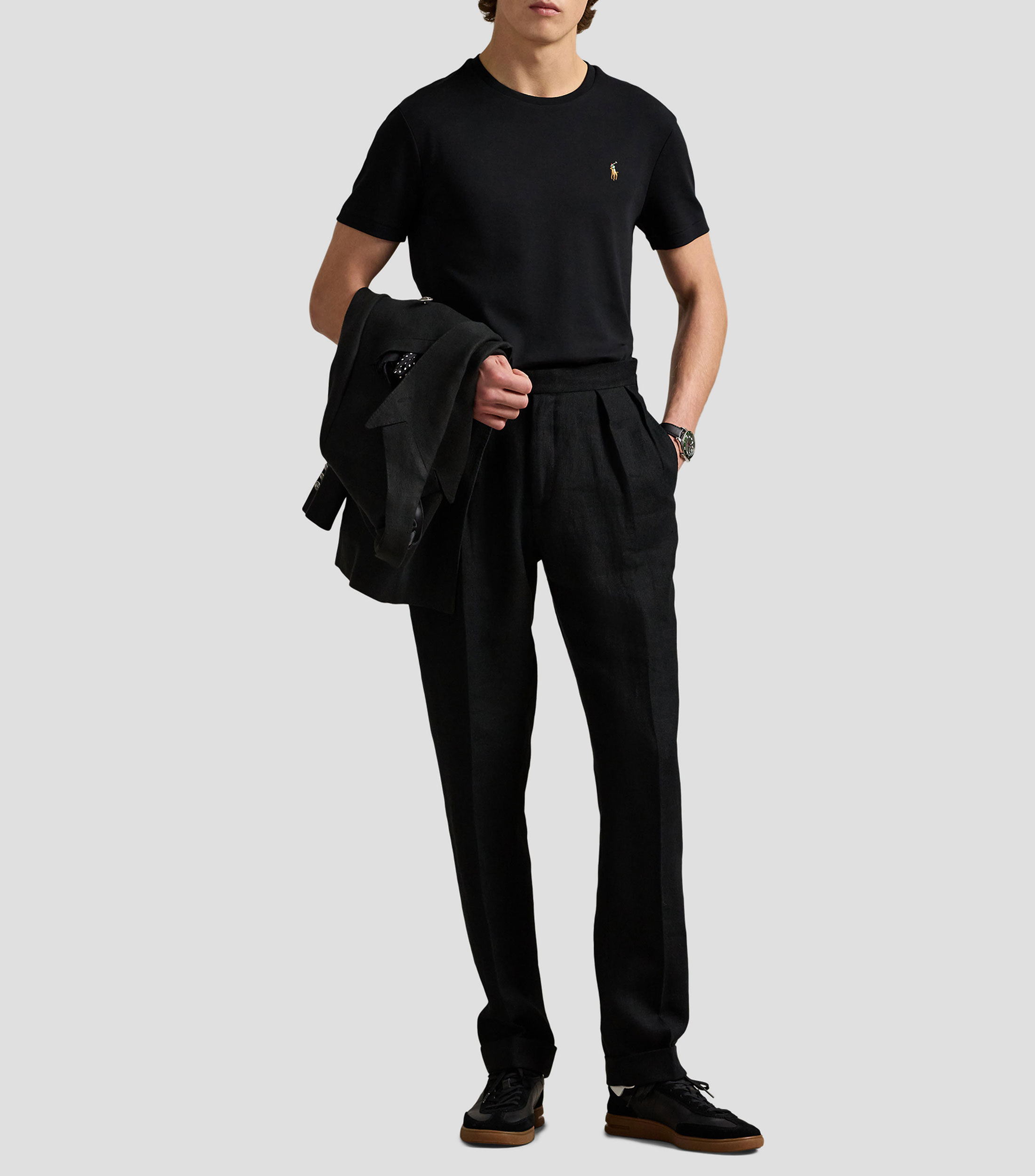 Playera cuello redondo manga corta lisa Hombre
