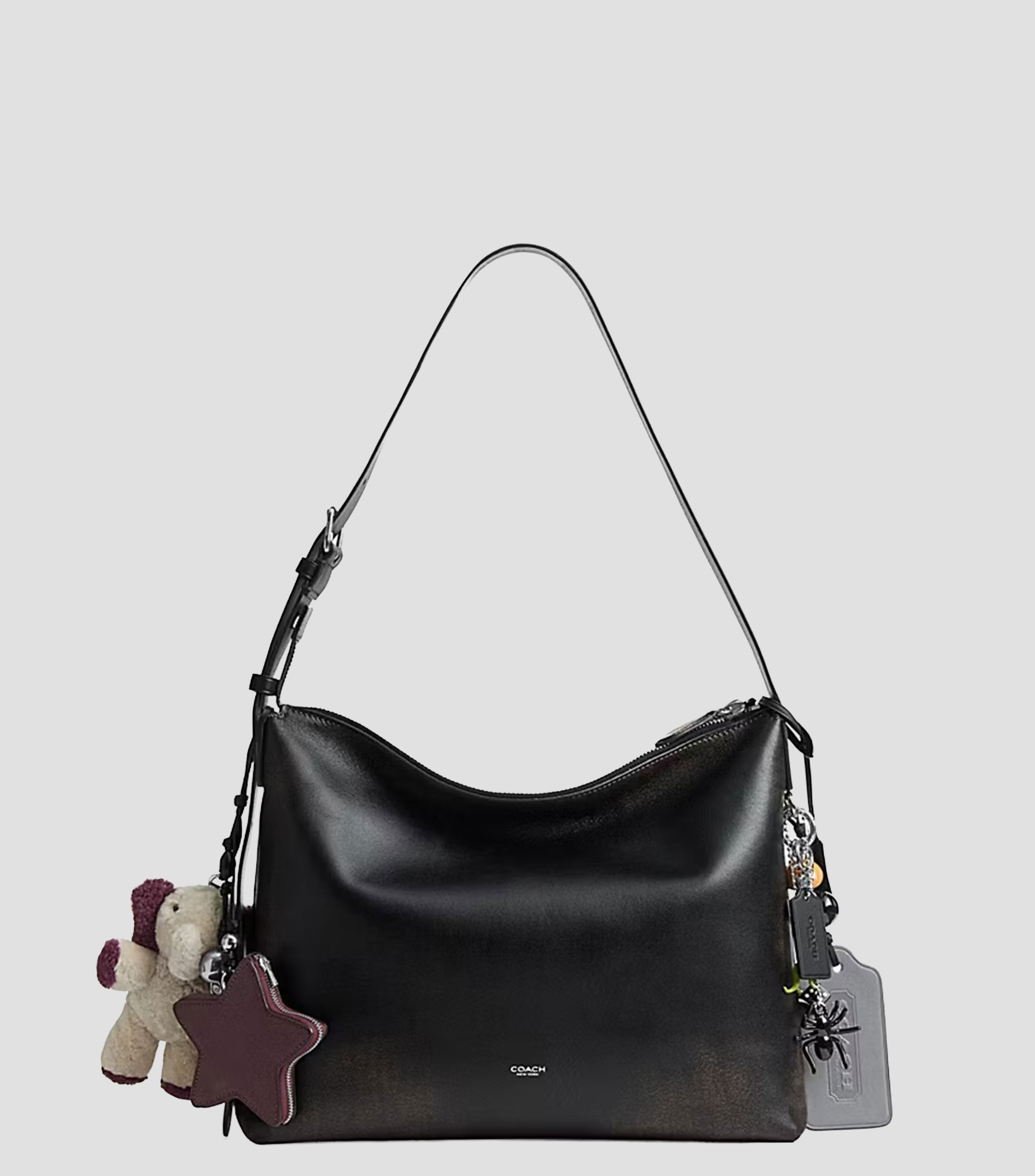 Bolsa en piel clutch sólido Mujer