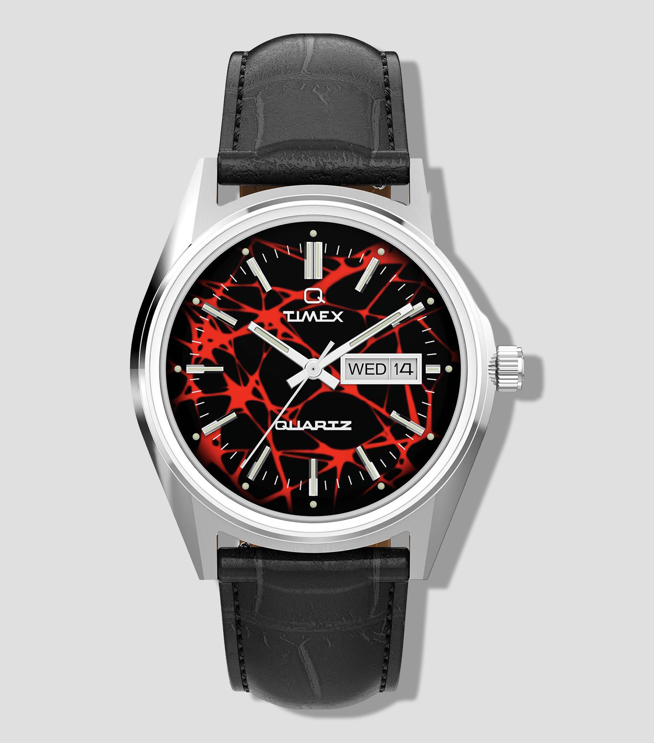 Reloj para Hombre Q Timex Casual Negro, Plateado