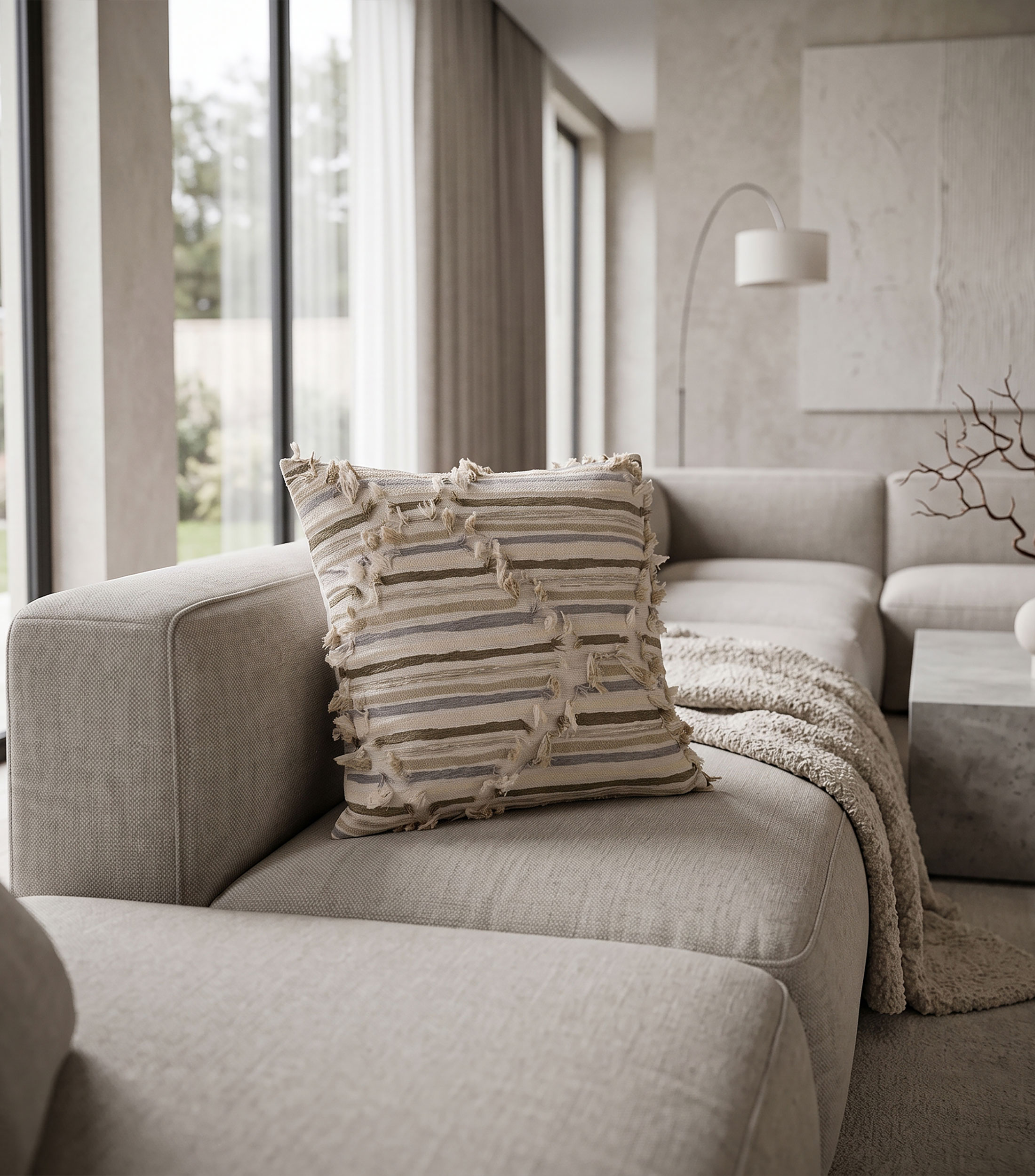 Cojin decorativo Fringe