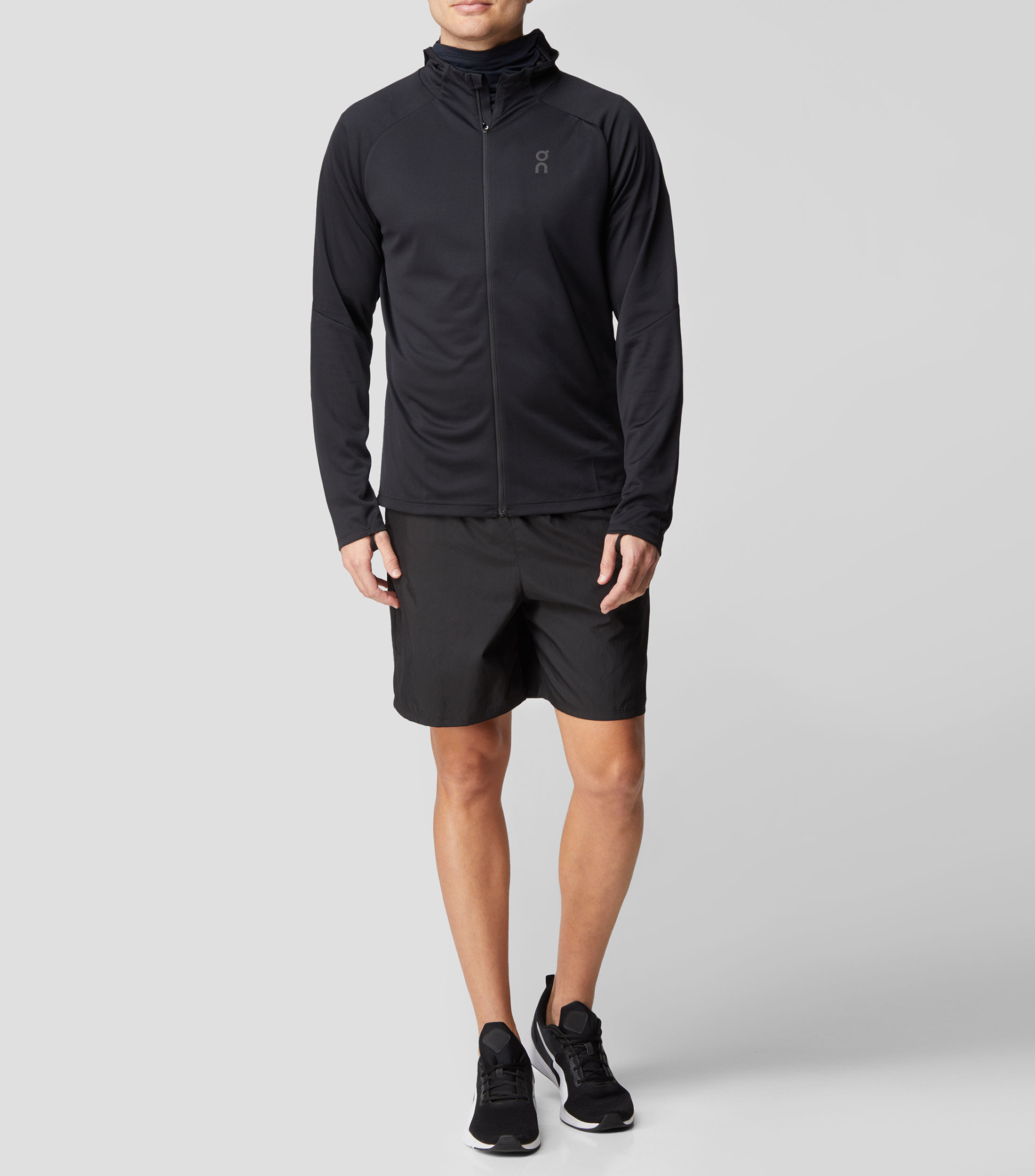 Sudadera para correr con capucha y cierre Hombre