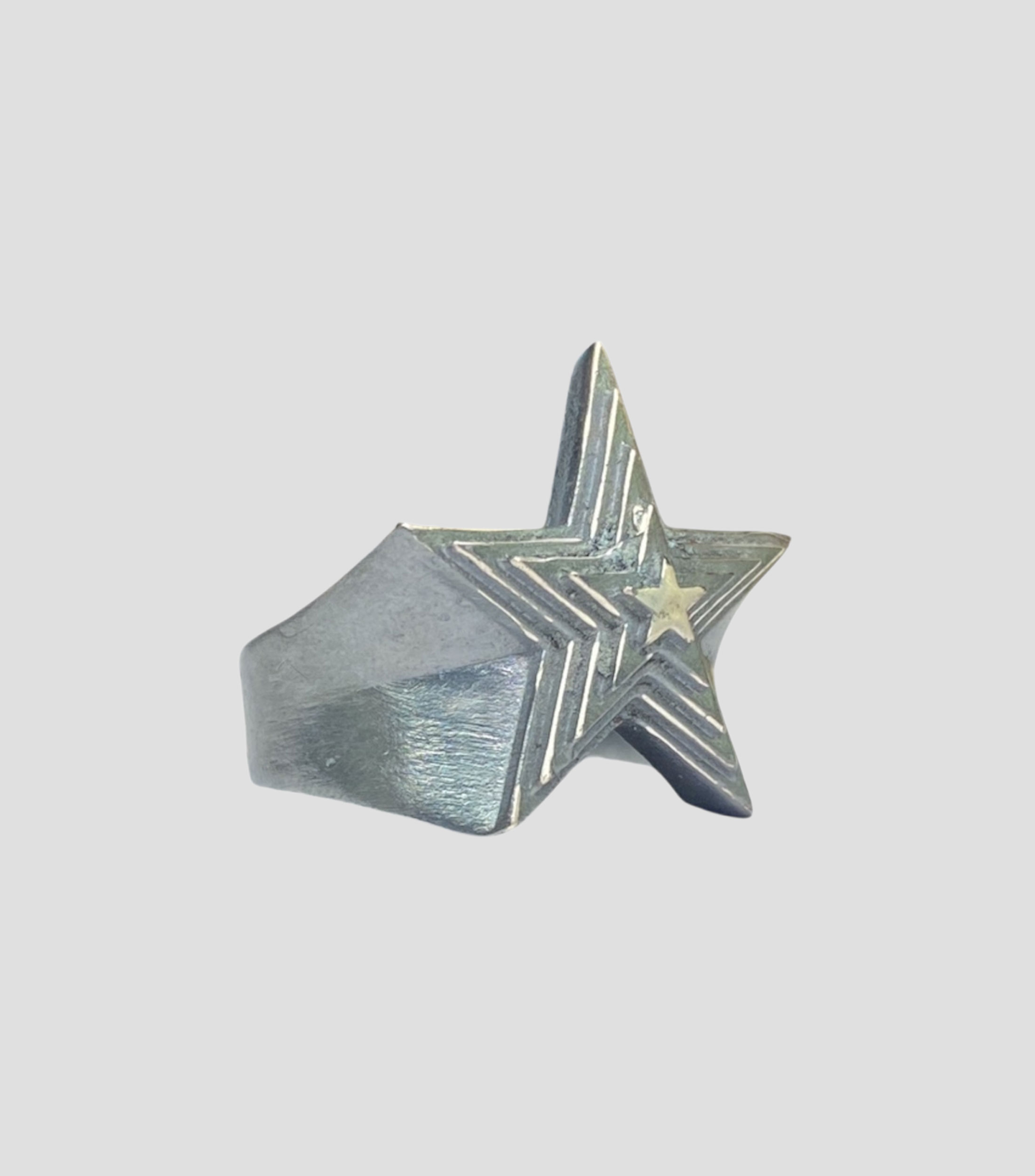Anillo en plata .925 estrella 3D Unisex