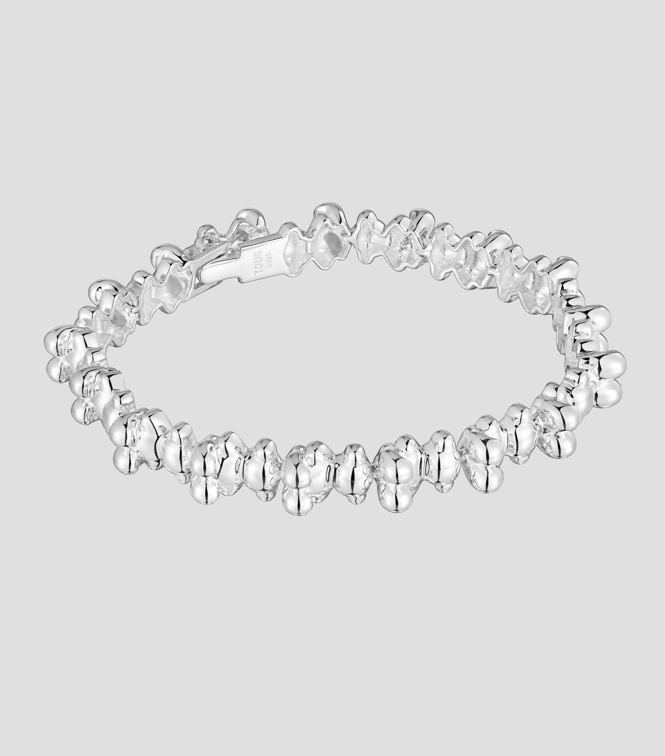 Pulsera cadena en plata con motivos oso grande Bold Bear Mujer