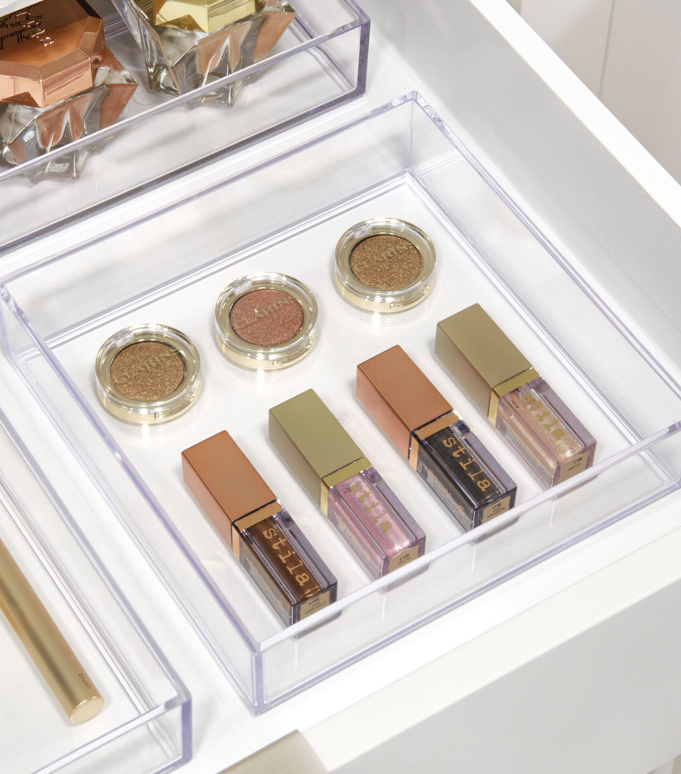 Organizador de cosméticos Clarity en plástico