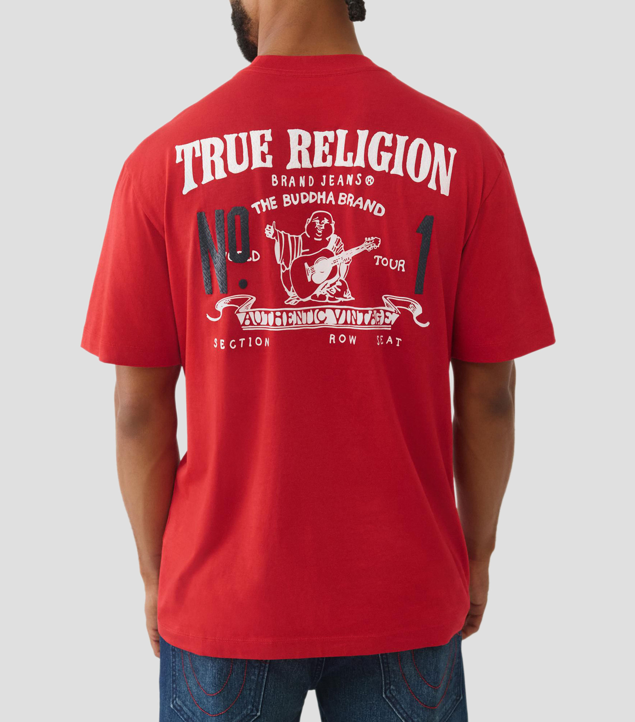 Playera cuello redondo manga corta estampada Hombre