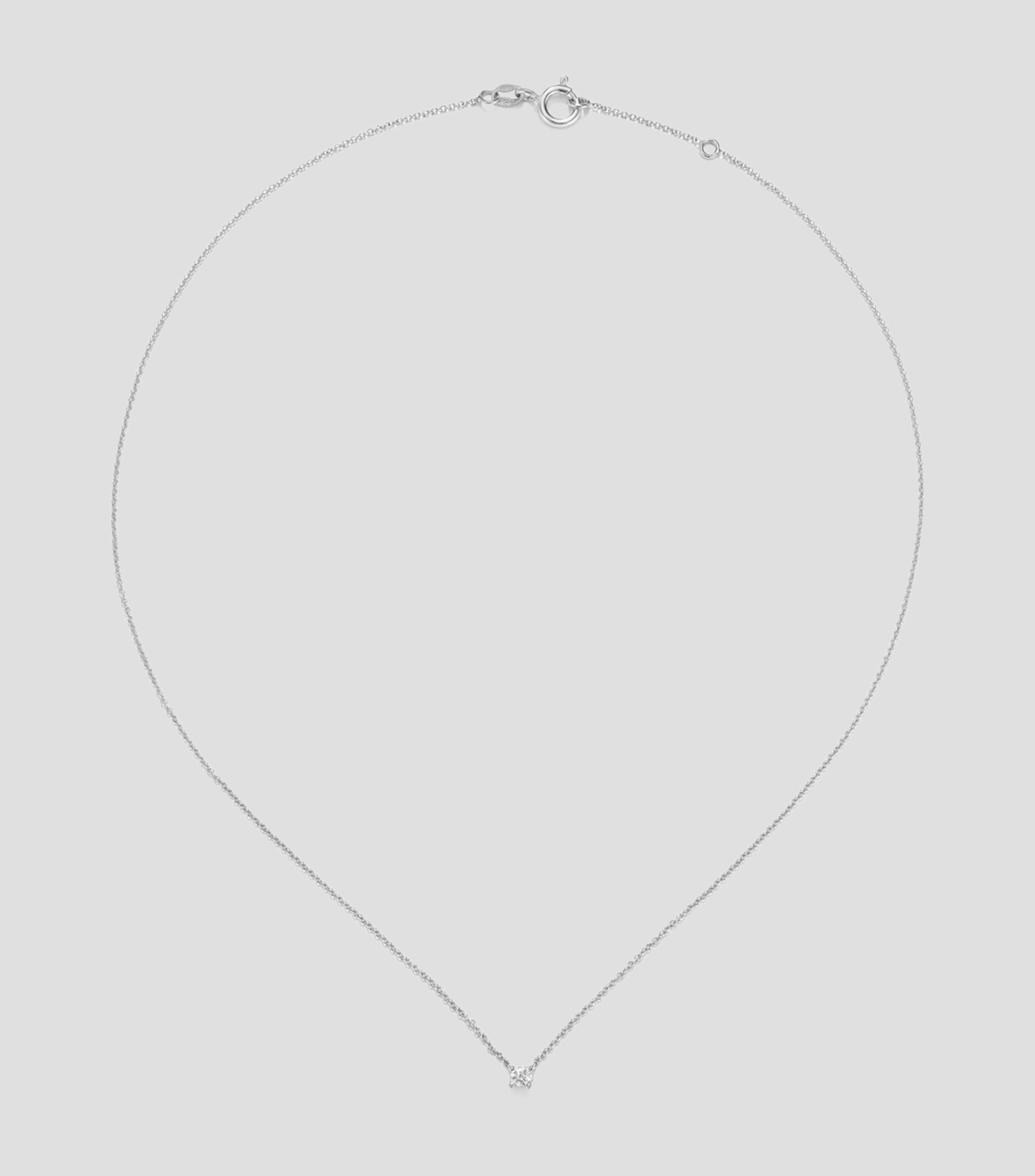 Collar en Oro blanco de 18 Kilates con diamante Mujer