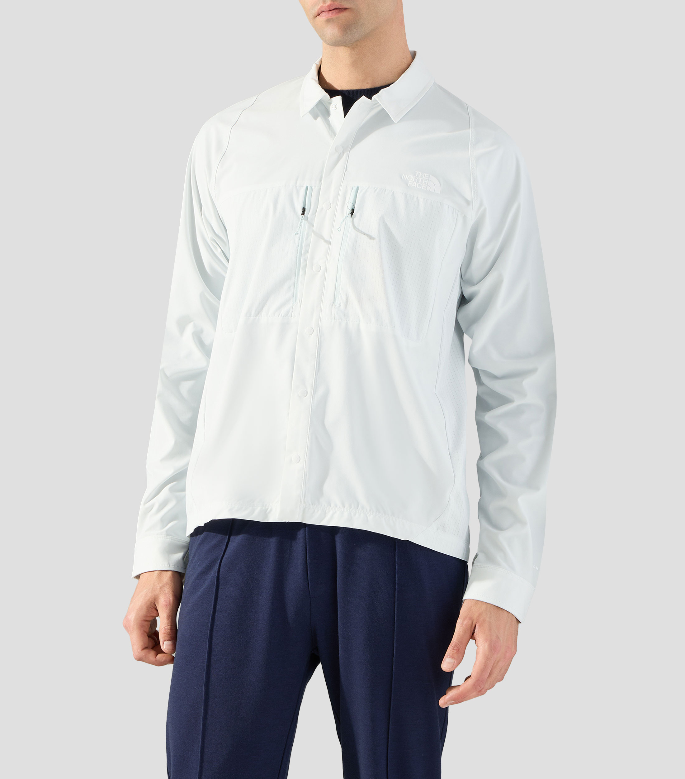 Camisa lisa para senderismo Trail Lightrange con manga larga Hombre