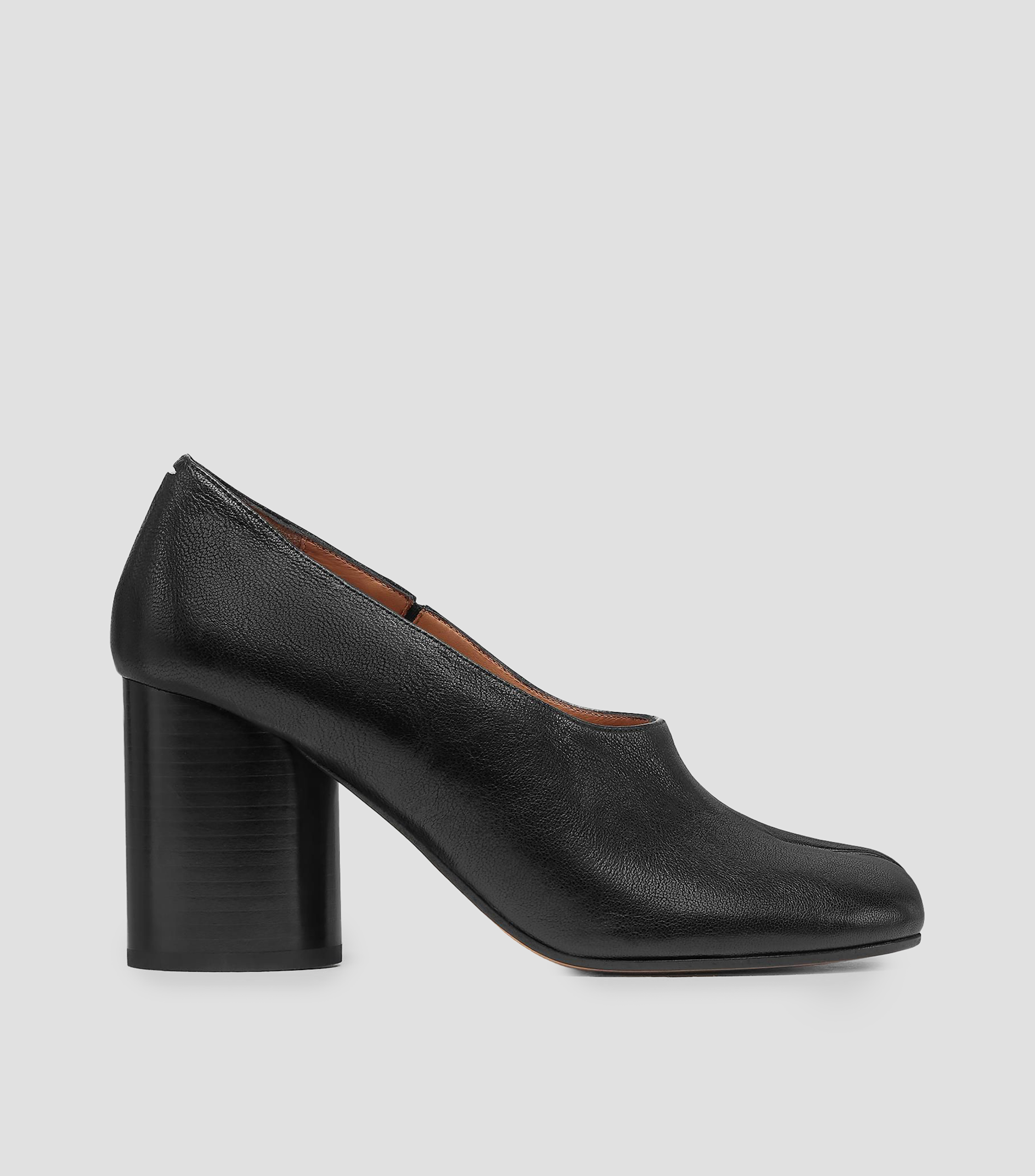 Zapatos de salón con tacón alto y ancho Tabi en piel Mujer