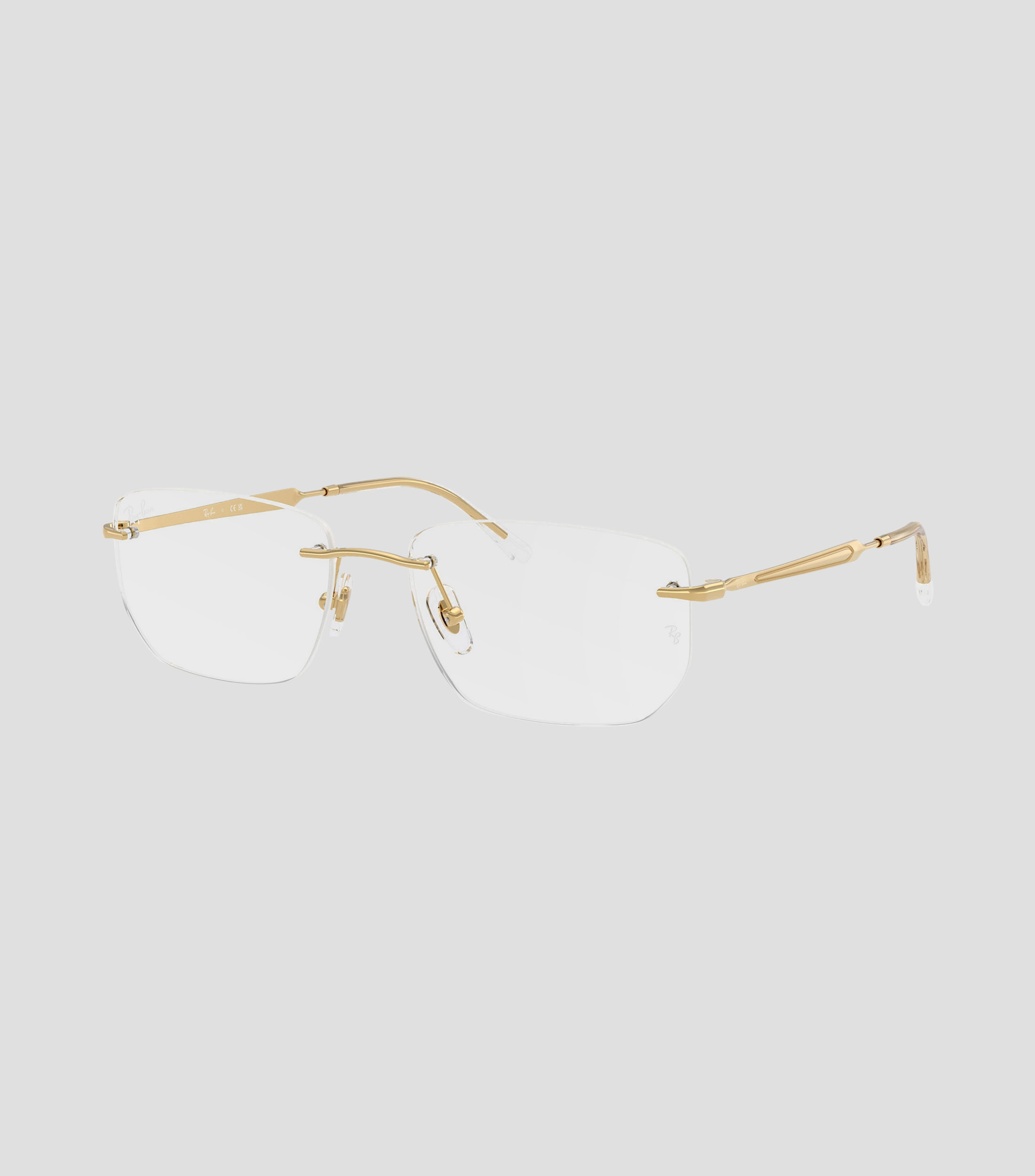 Lentes oftálmicos irregulares dorados Unisex
