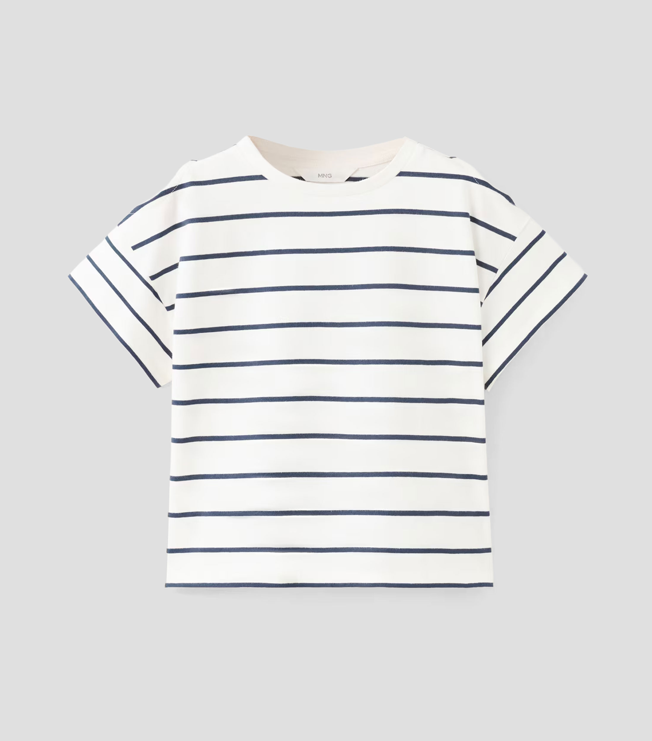 Playera cuello redondo manga corta rayas Niña