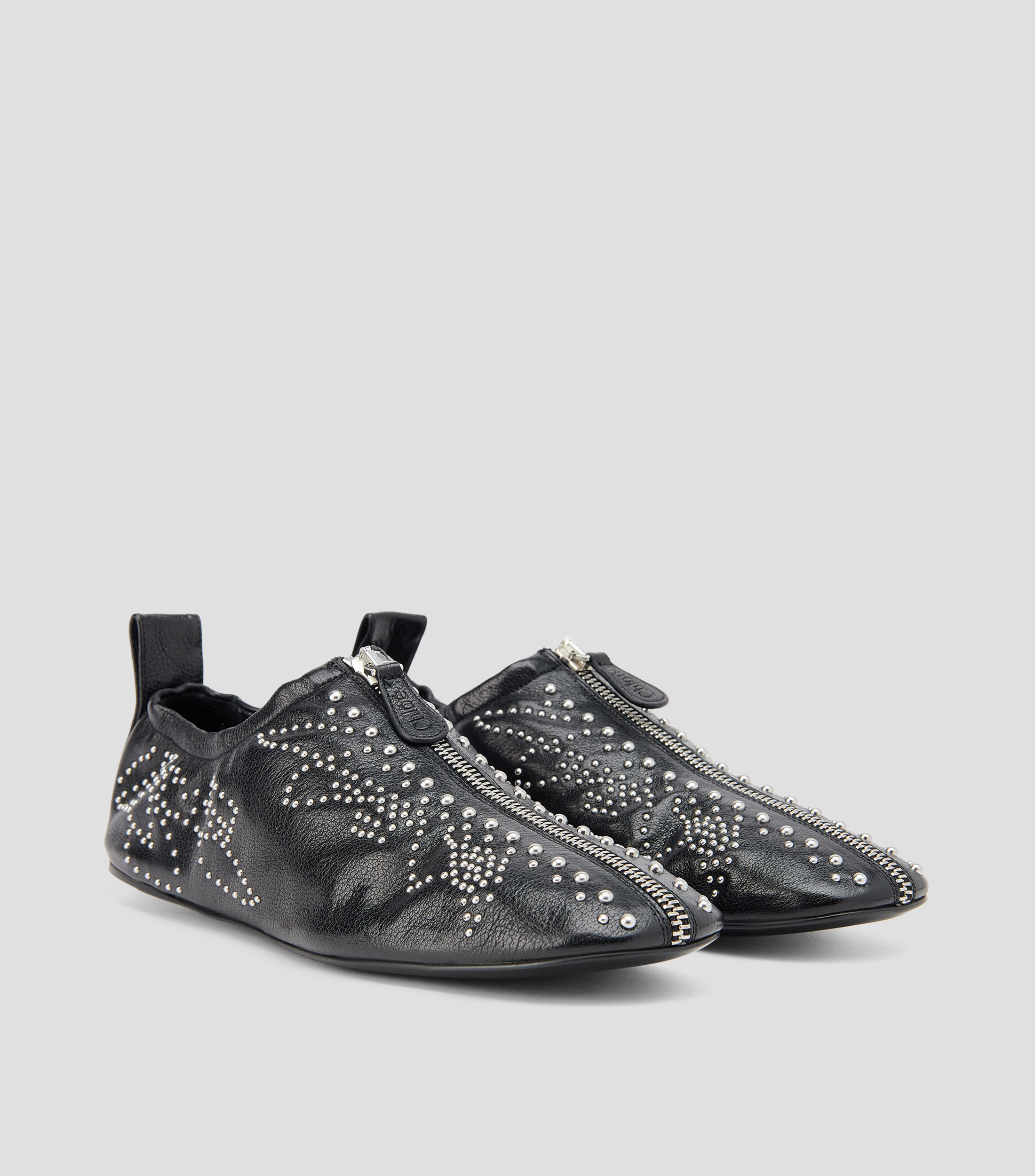 Flats Susan en piel con estoperoles Mujer