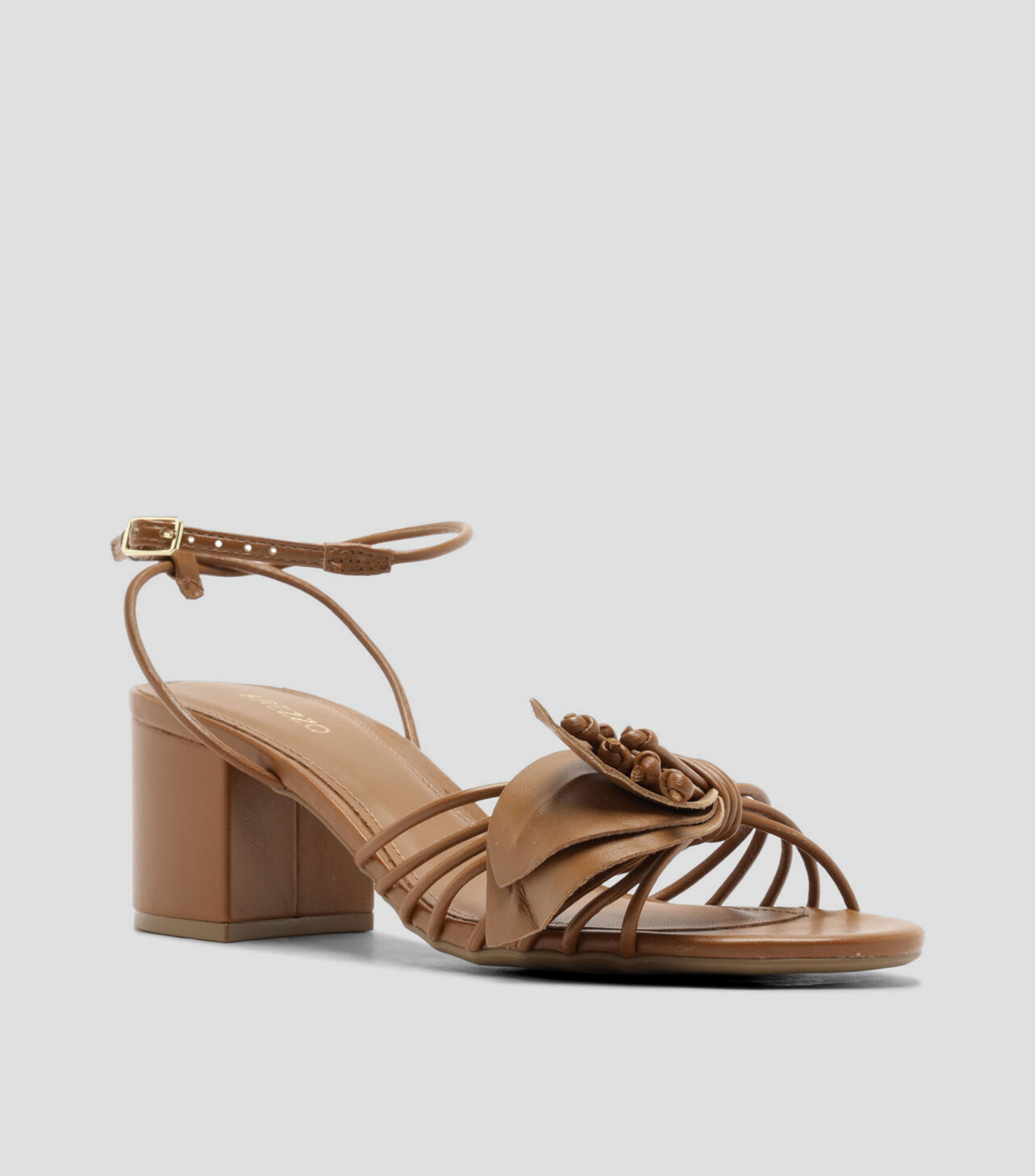 Sandalias con tacón bajo ancho Mujer