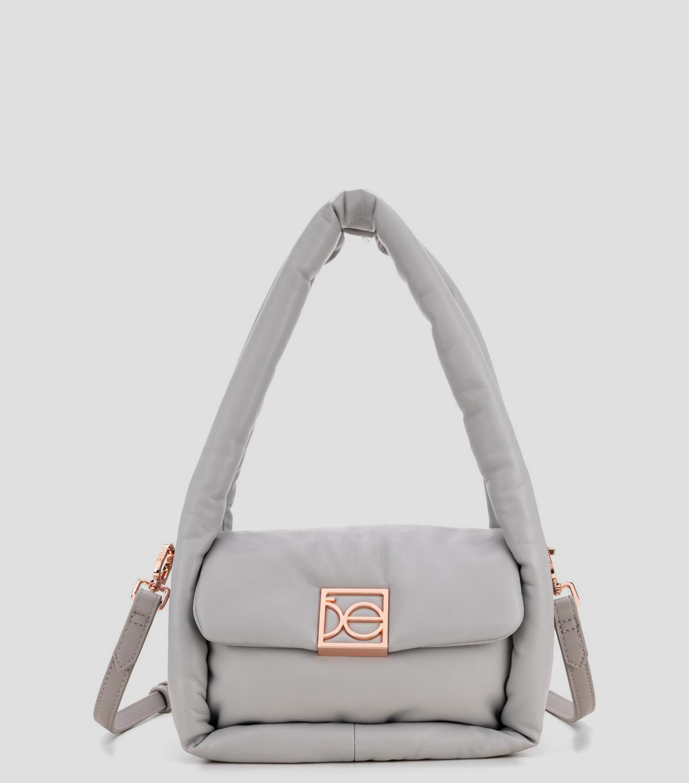 Bolsa Shoulder gris lisa Niña
