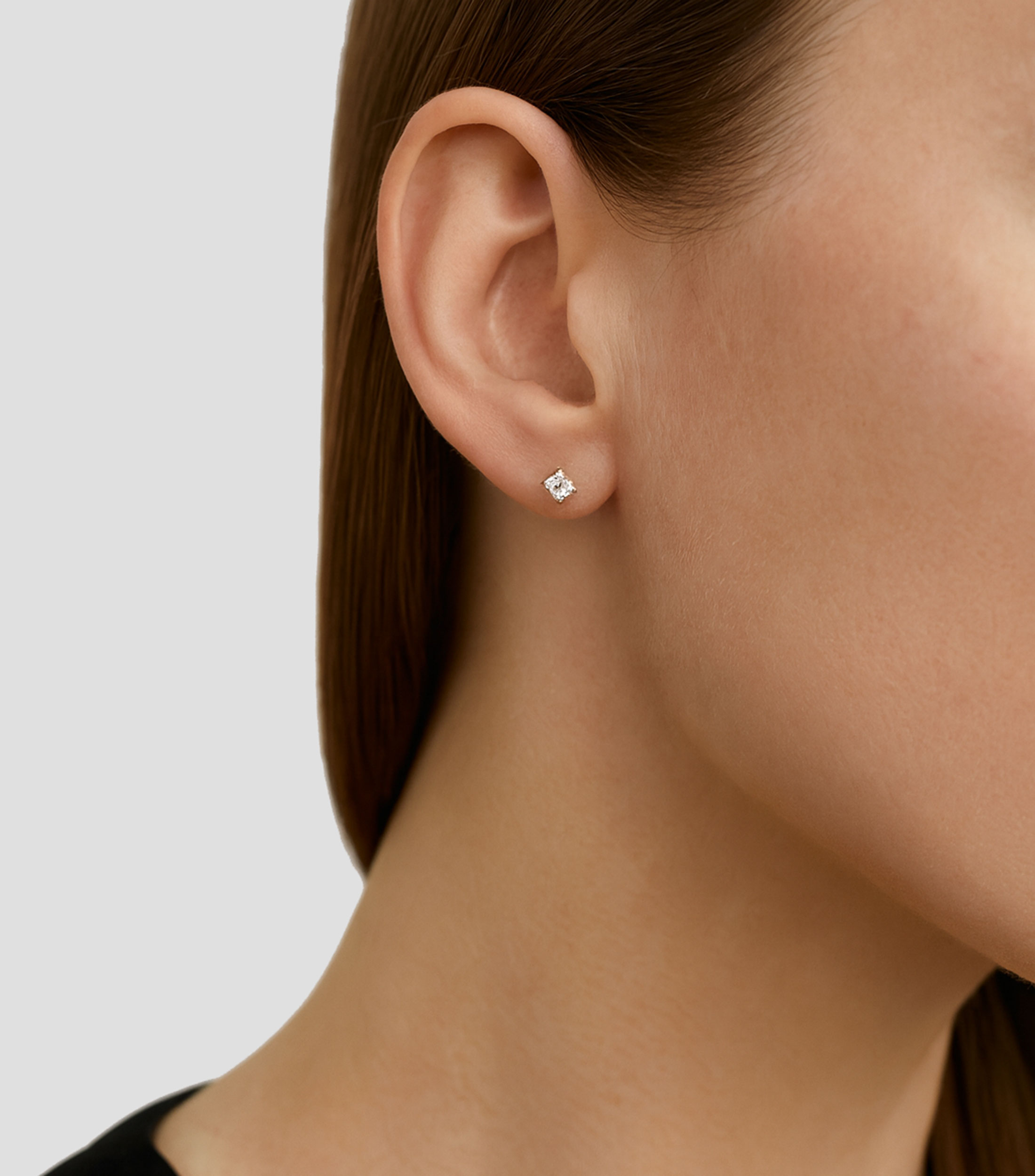 Pendientes en Oro blanco de 18 Kilates con Diamantes Mujer