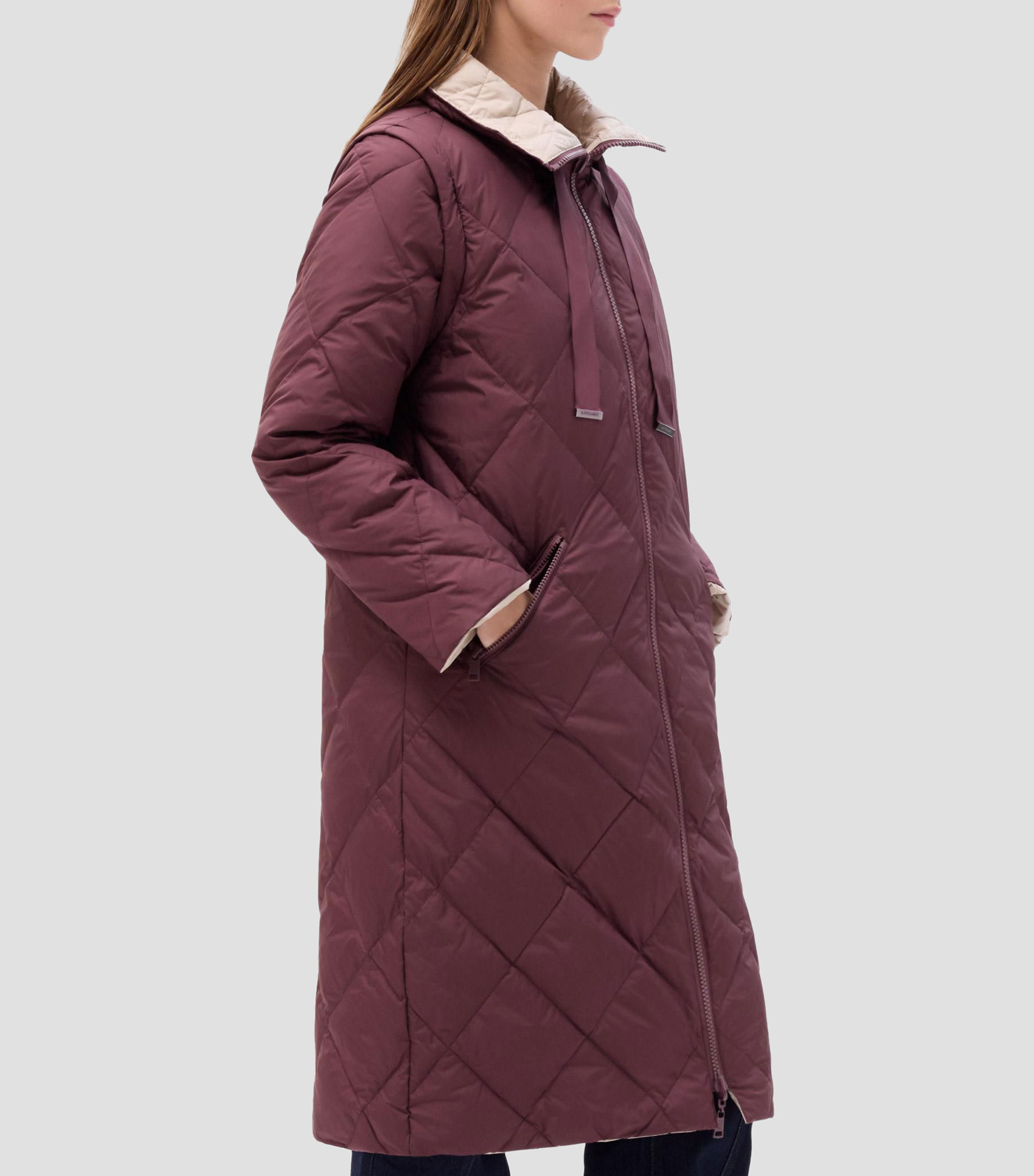 Chamarra larga reversible Mujer