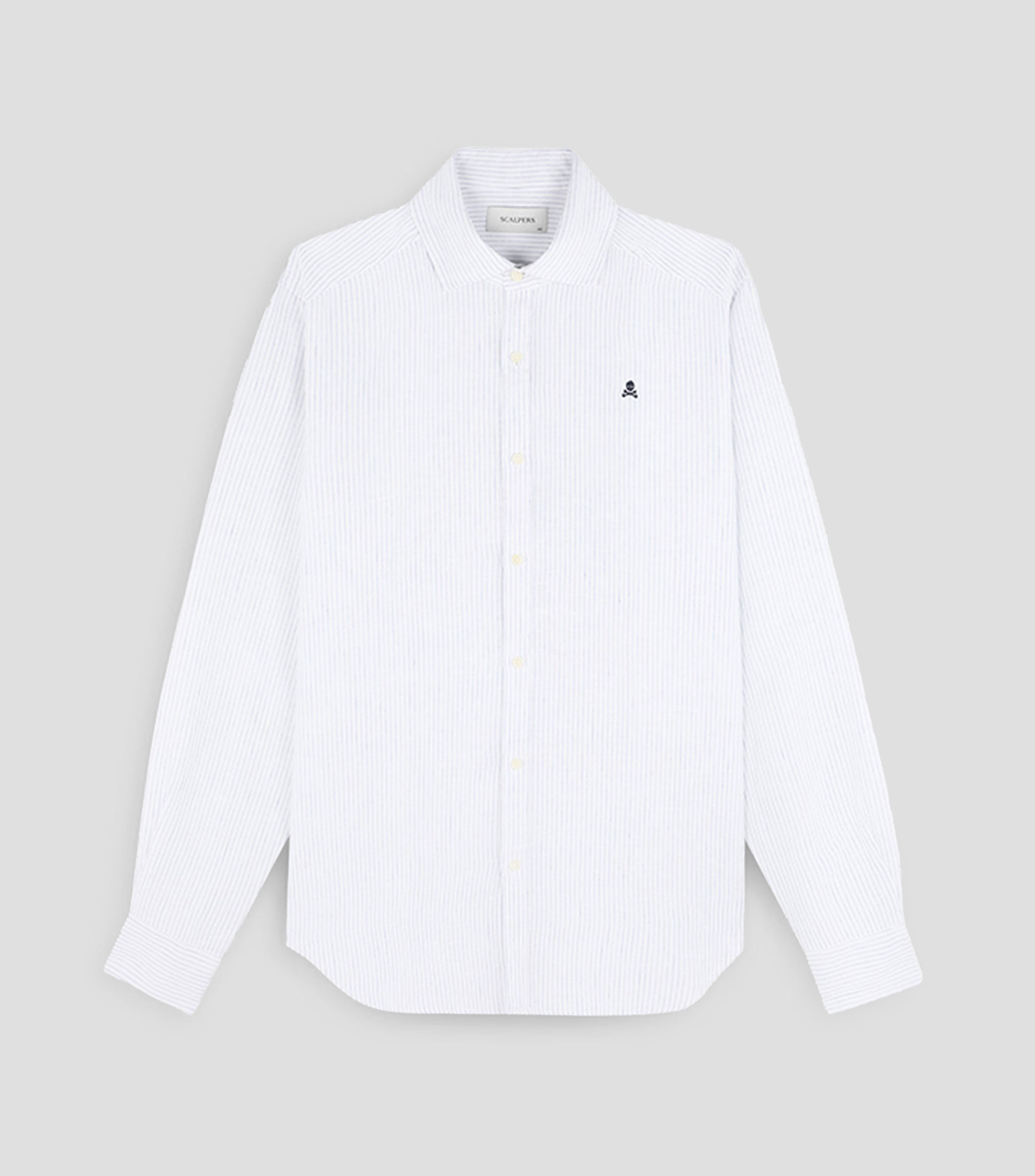Camisa lisa manga larga Hombre