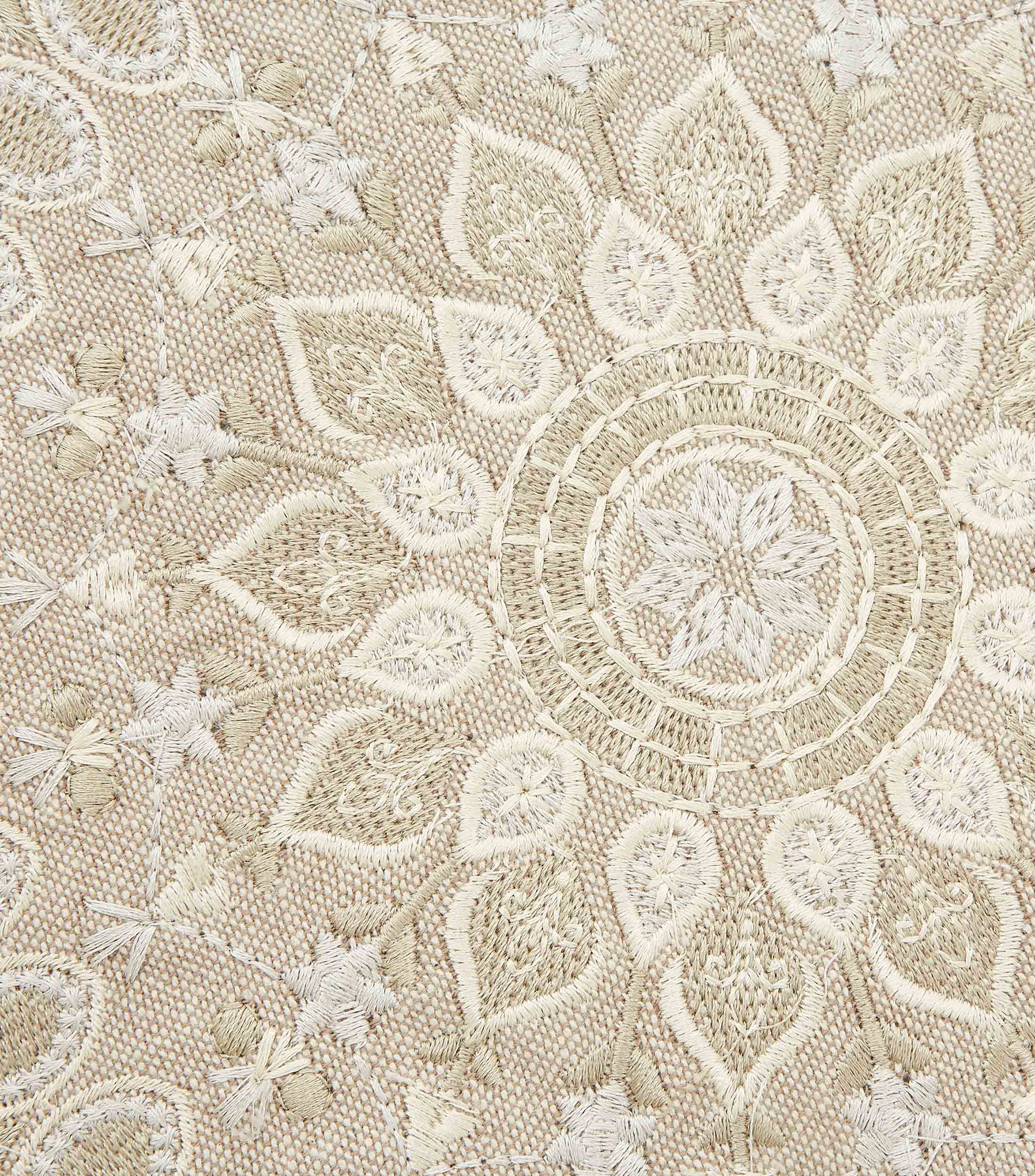 Cojín Decorativo Bordado Beige