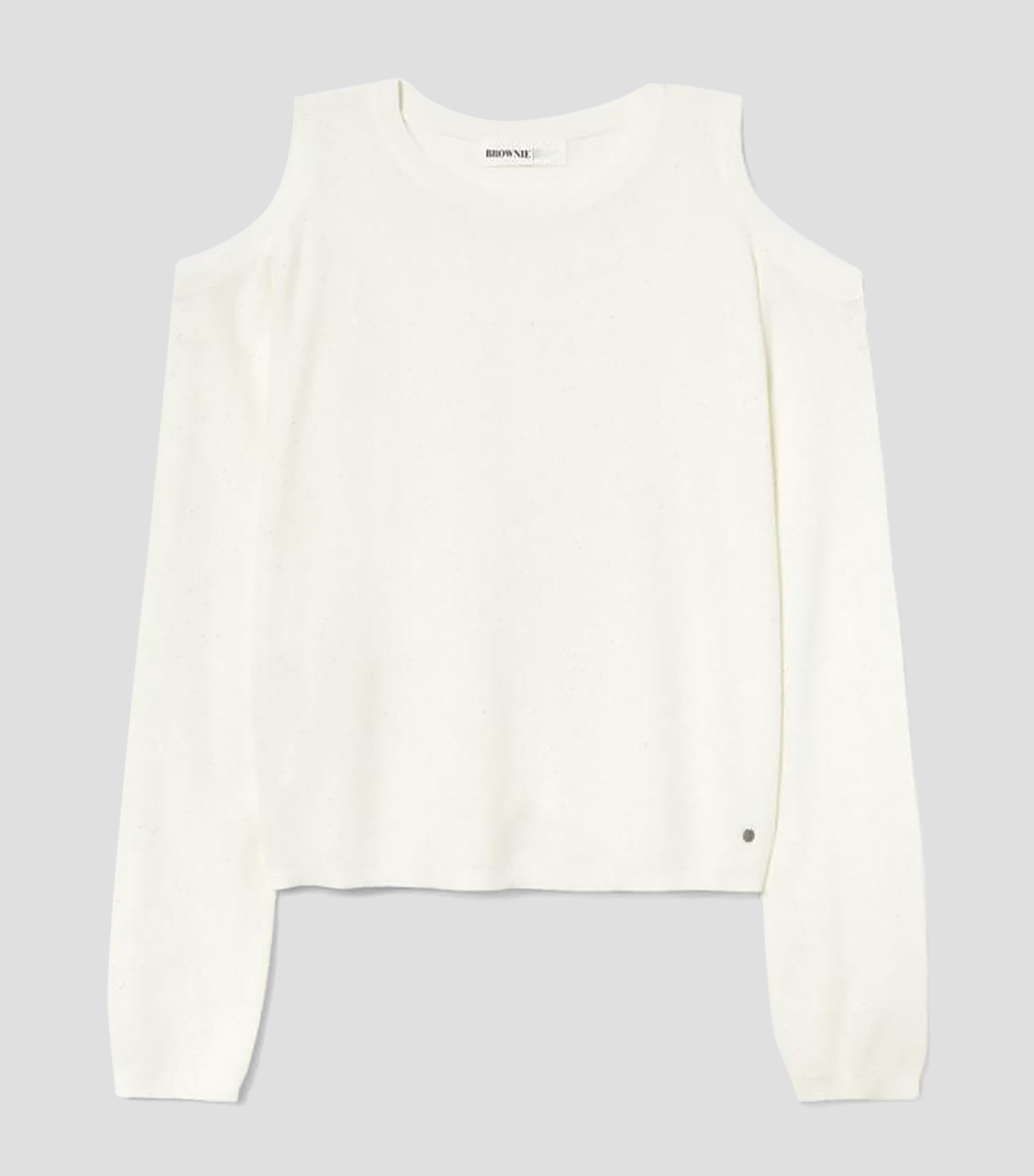 Suéter cuello redondo liso Mujer