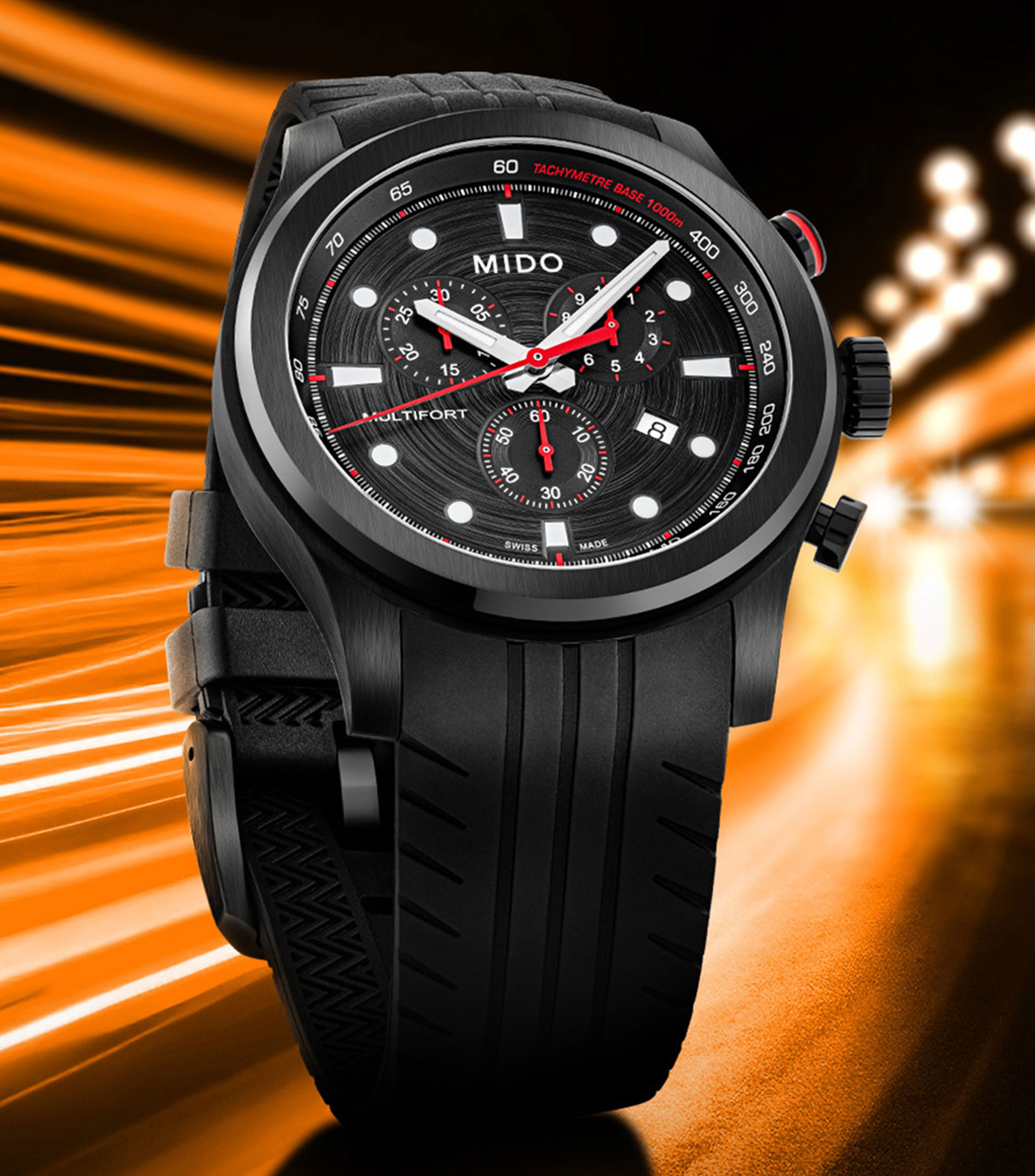 Reloj para Hombre Multifort Chronograph Quartz Deportivo, Negro