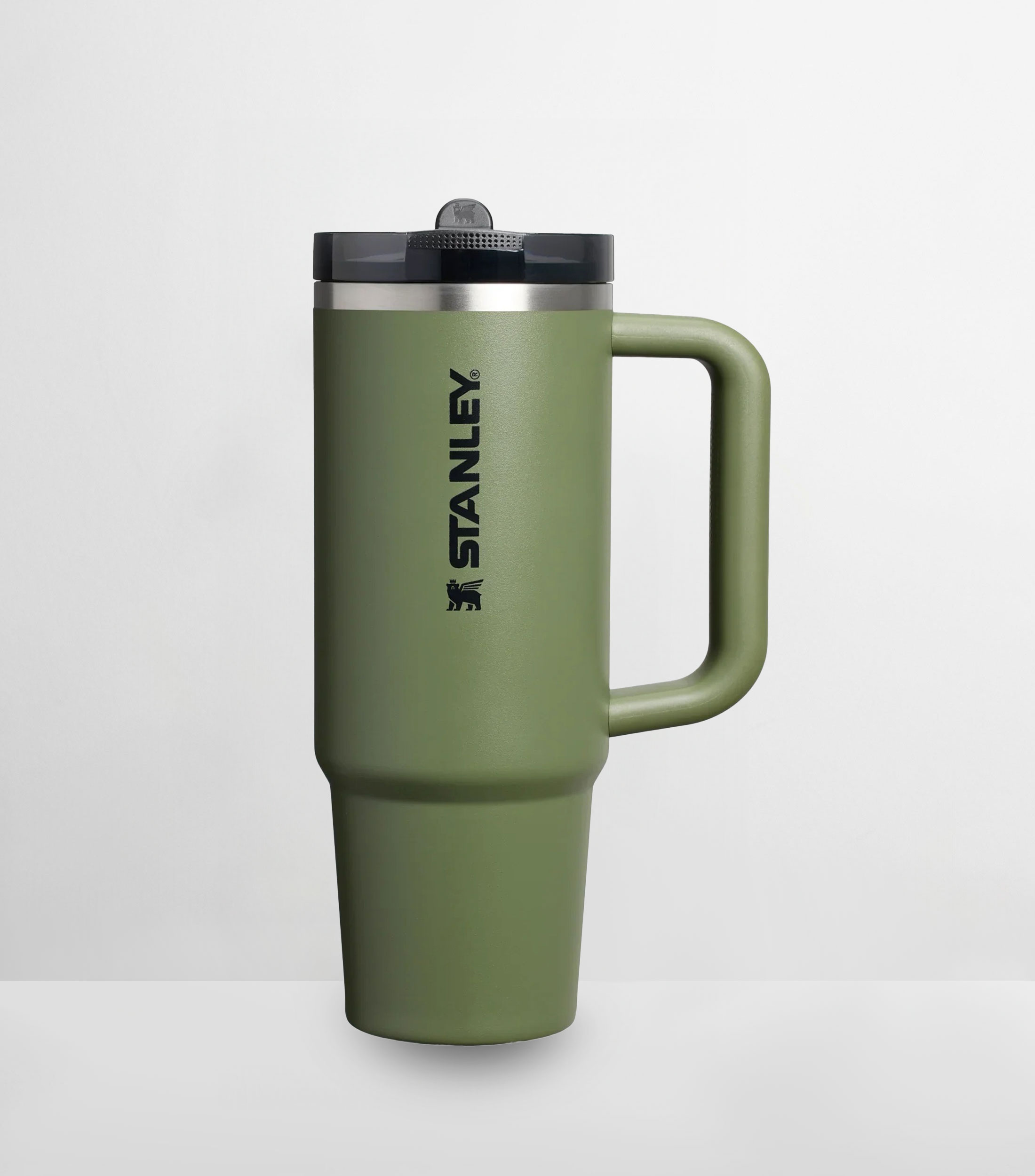 Termo Stanley Quencher ProTour Flip Straw verde en acero inoxidable con popote, 887 ml