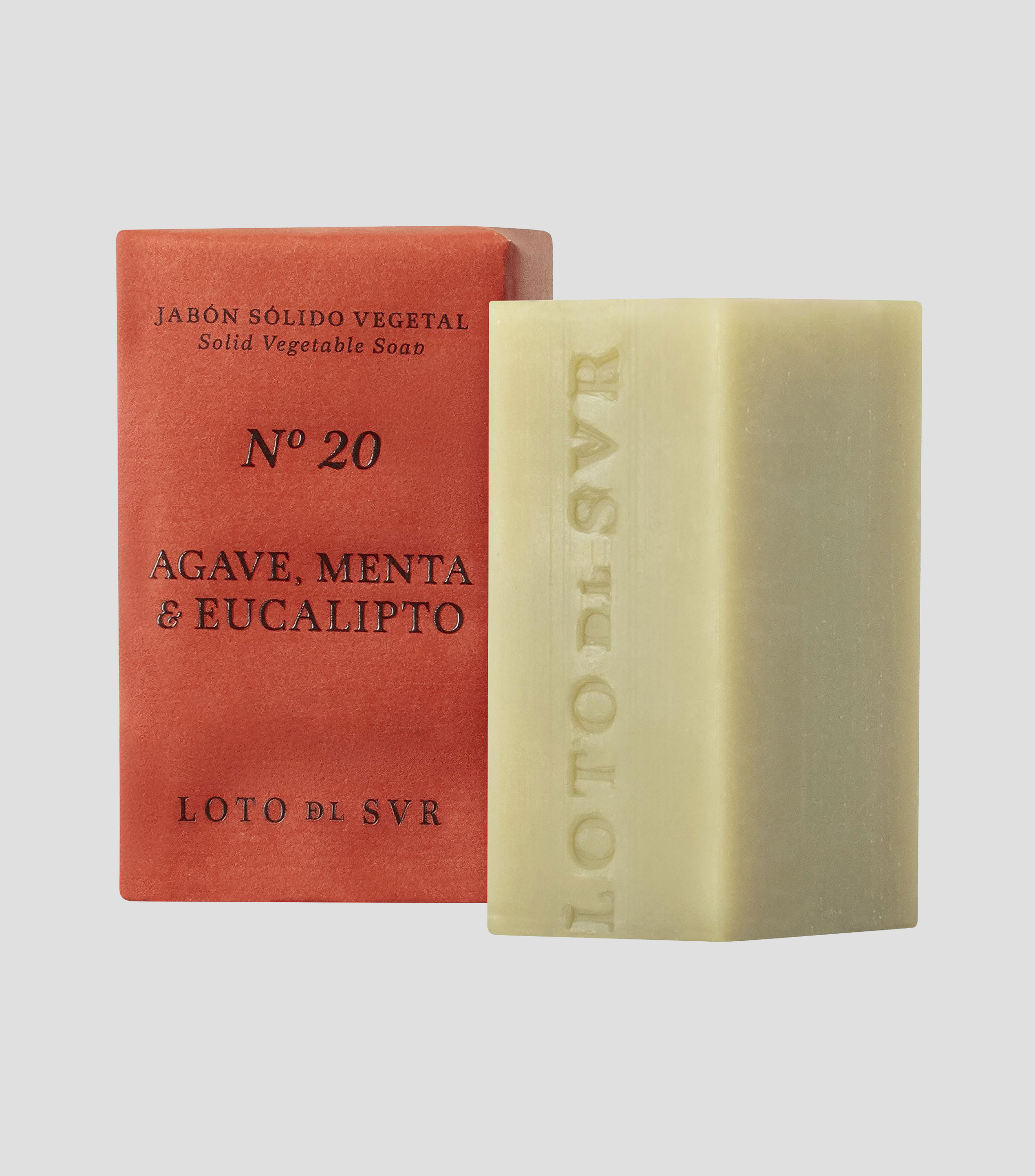 Jabón sólido vegetal Agave, Menta & Eucalipto, 140 gr