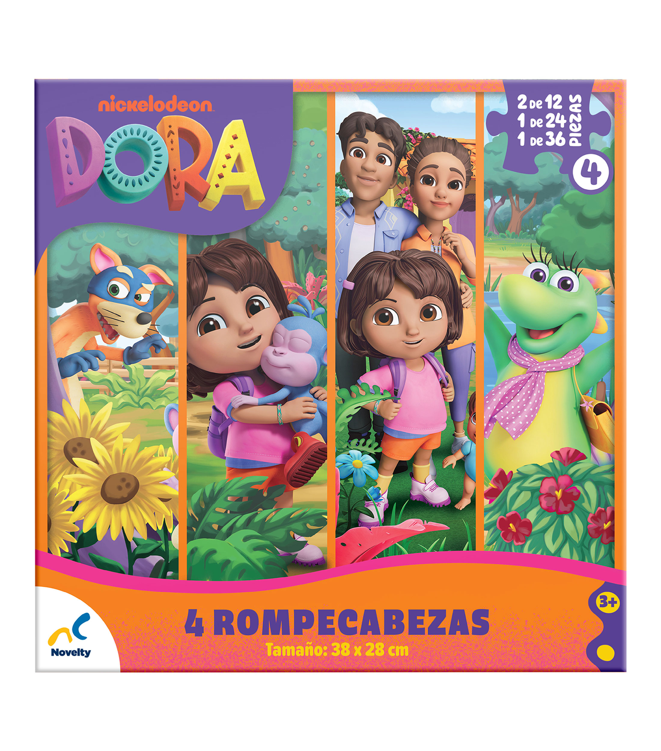 Rompecabezas 4 en 1 Dora la Exploradora