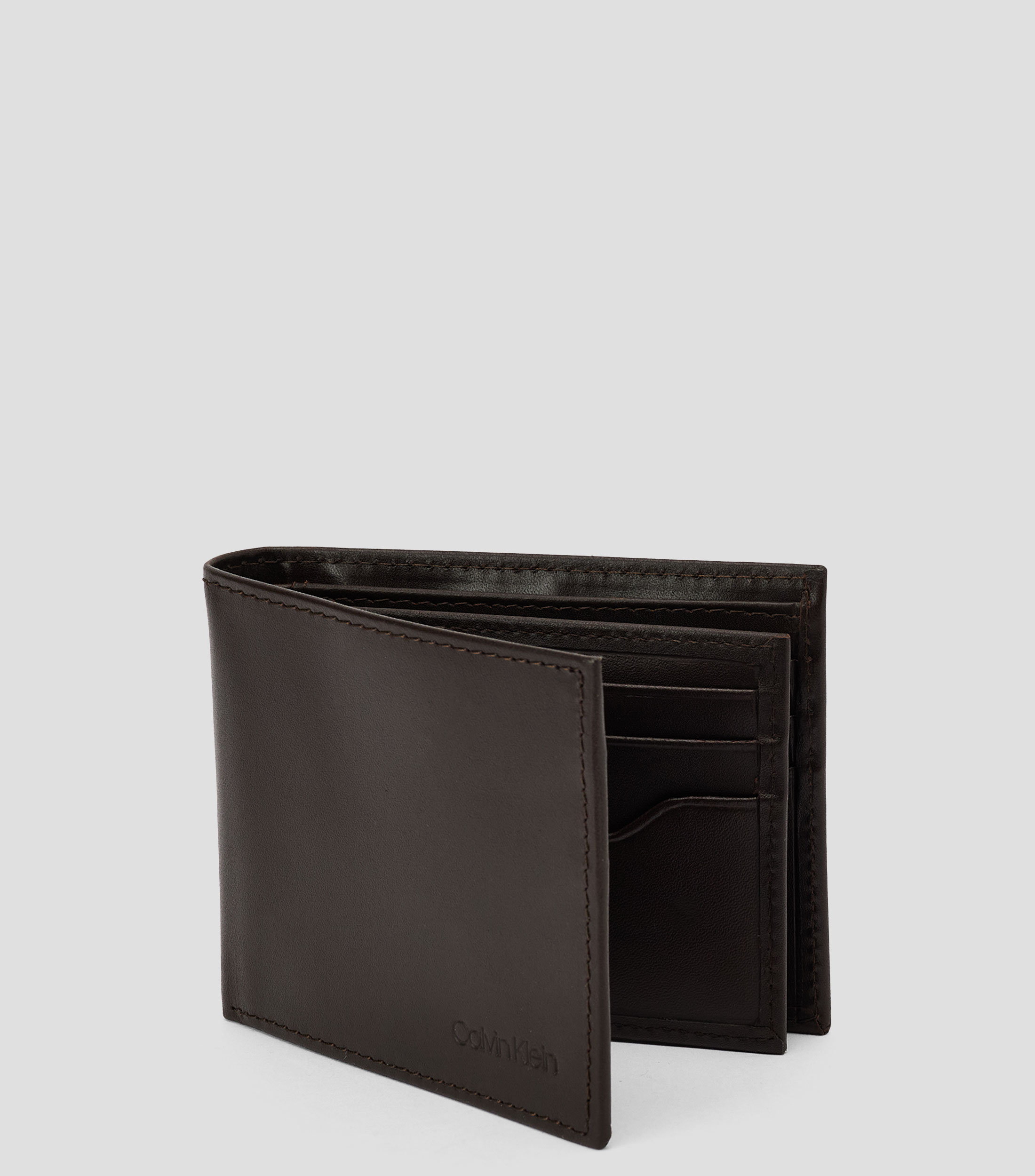 Cartera bifold en piel lisa Hombre