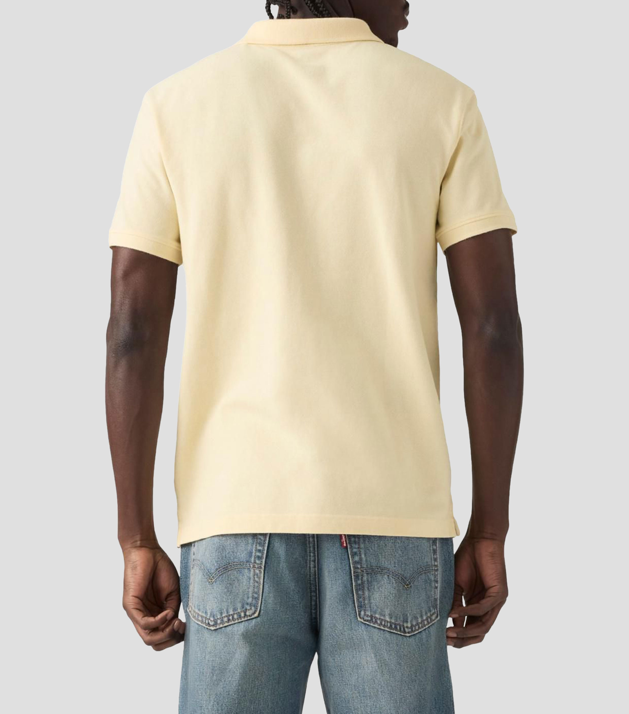 Playera tipo polo manga corta liso Hombre