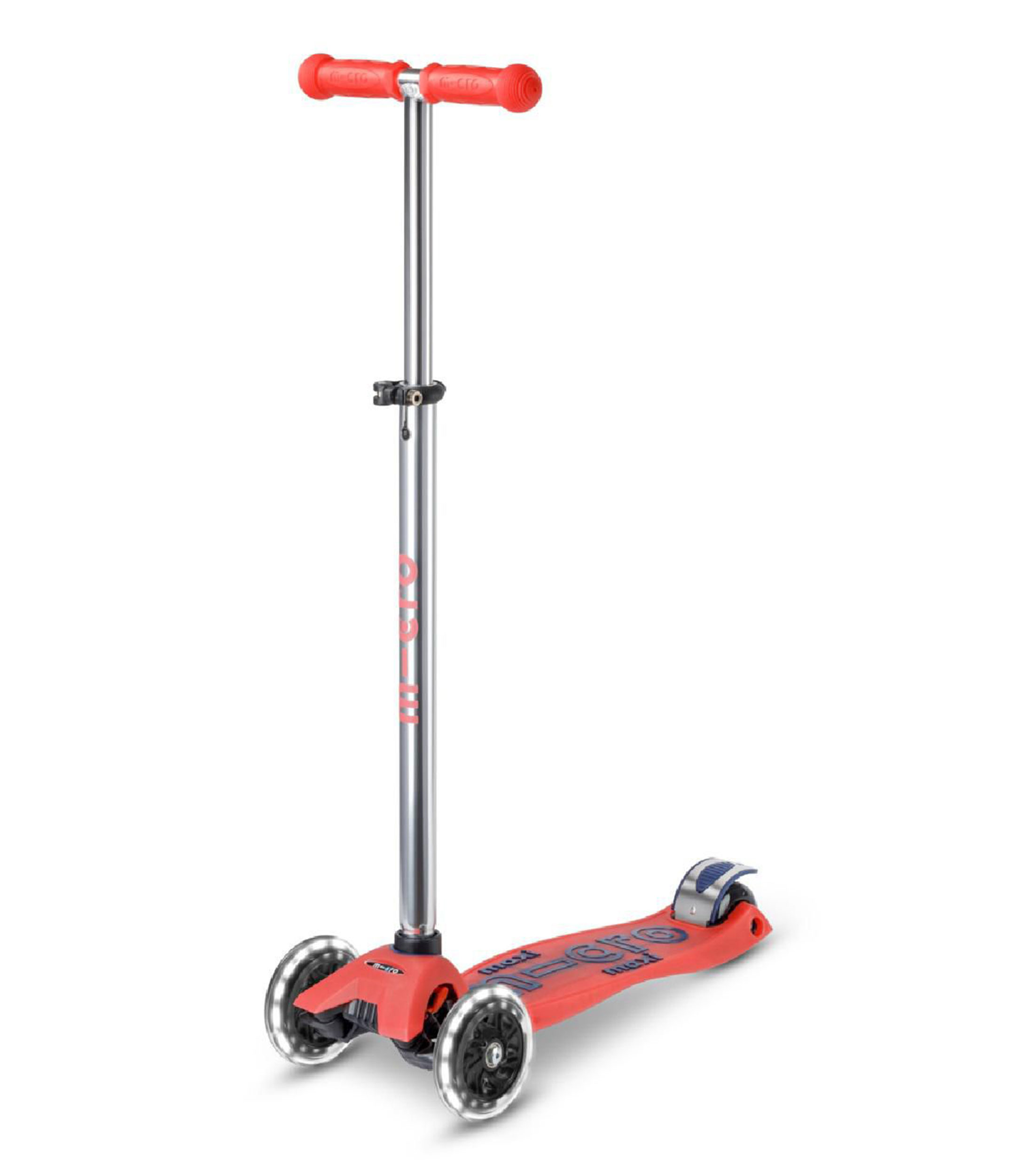 Scooter Maxi Micro Deluxe Glow LED Aura Red