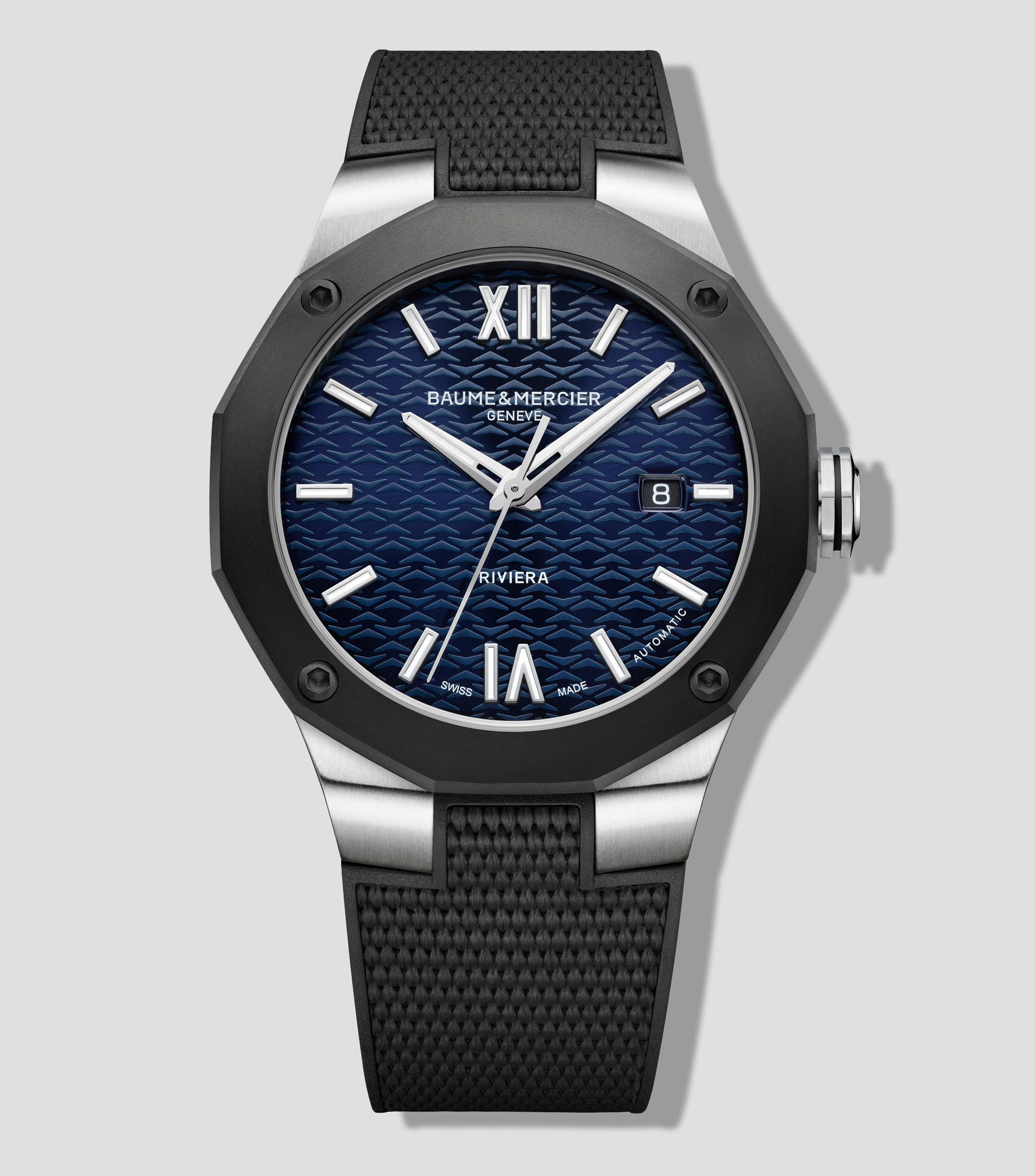 Reloj para Hombre Riviera Automatic Casual Negro, Plateado