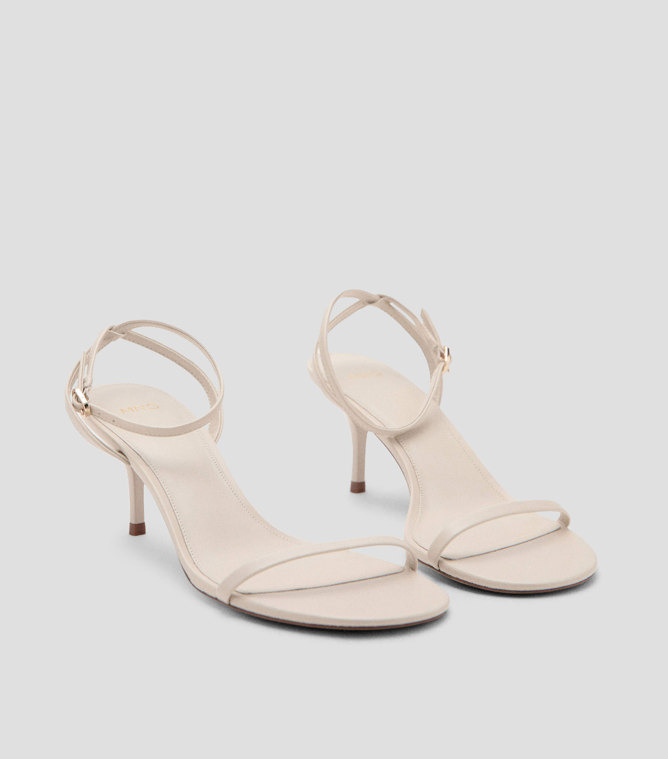 Sandalias con tacón medio y delgado Mujer