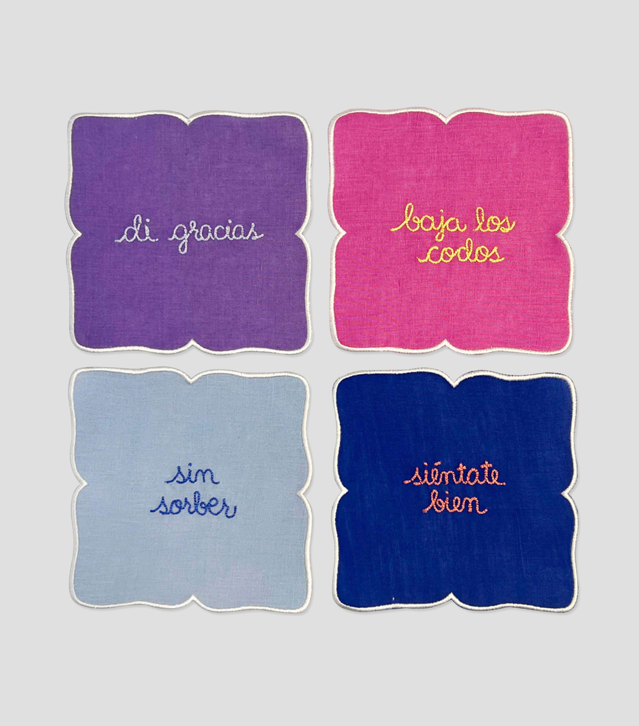 Set 4 Cocteleras con frases de modales