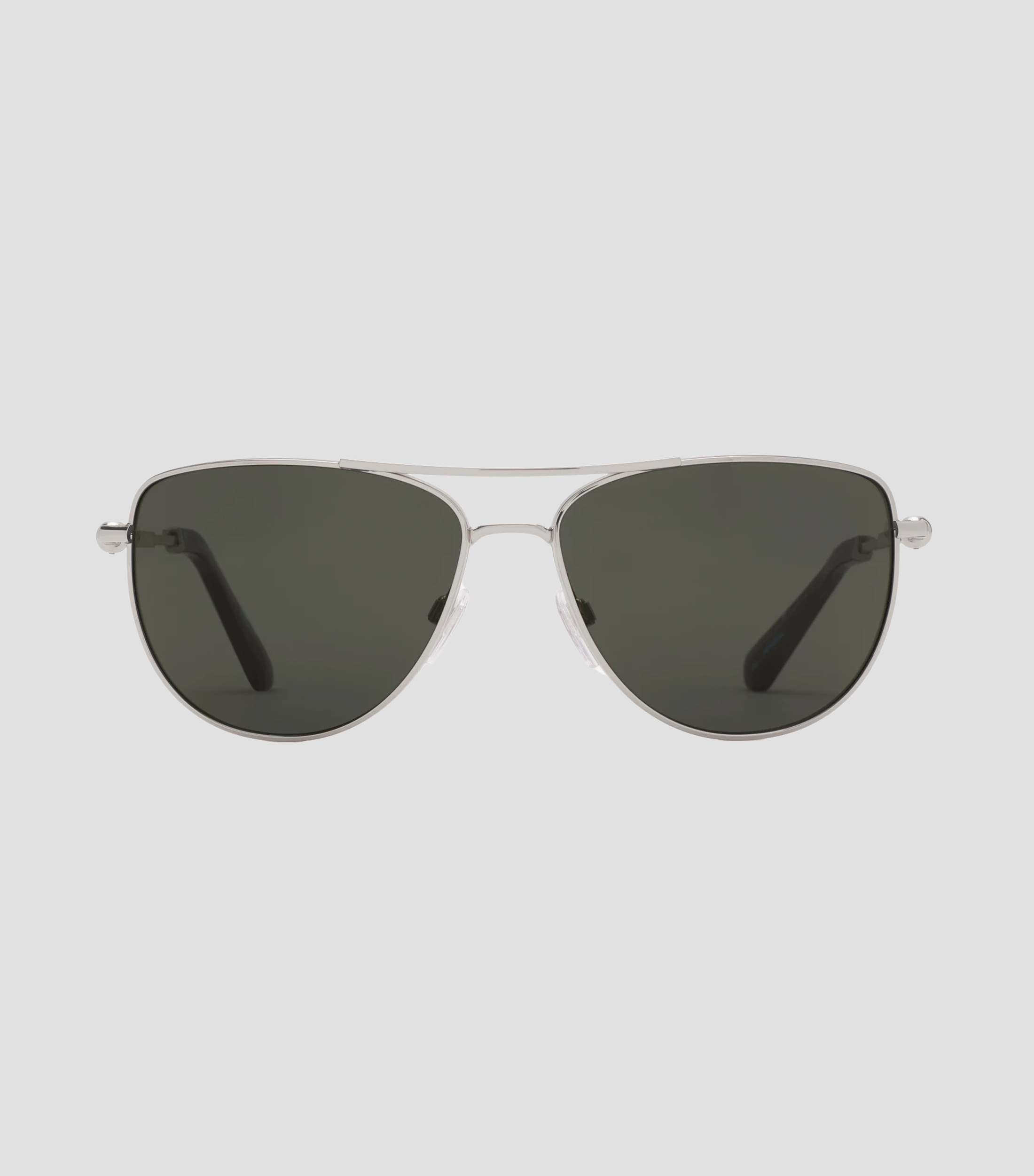 Lentes de sol aviador Metal Logo plateados Unisex
